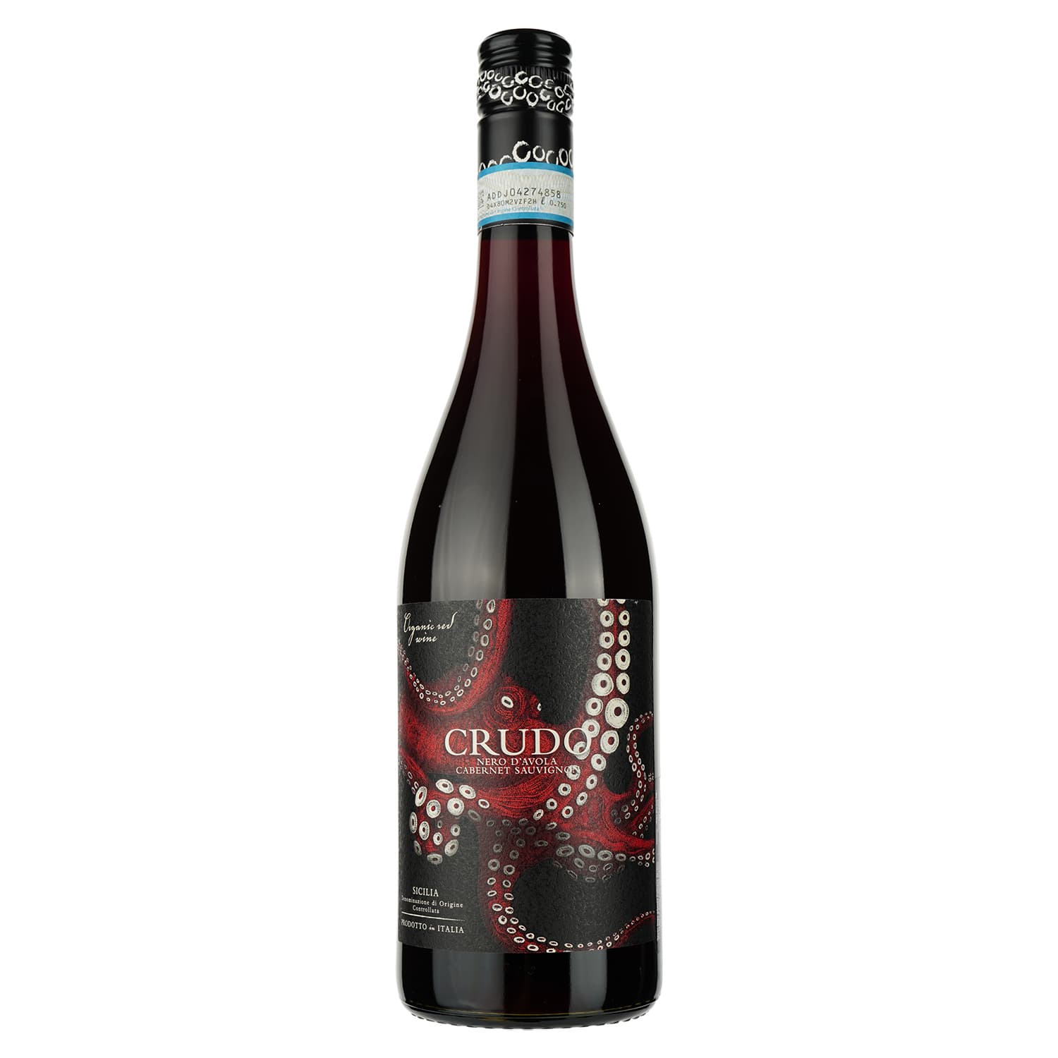 Вино Mare Magnum Crudo Nero d'Avola Cabernet Organic, червоне, сухе, 0,75 л - зображення 1