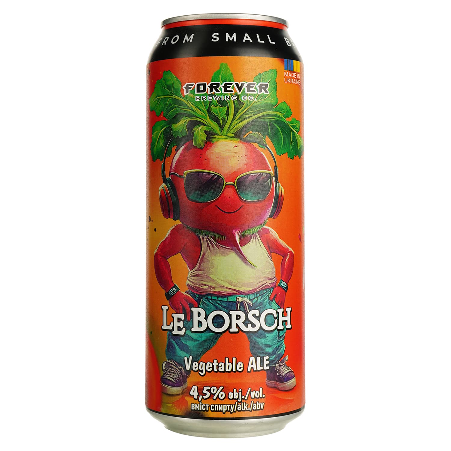 Пиво Forever Le Borsch Vegetable Ale світле нефільтроване 4.5% 0.5 з/б - зображення 1