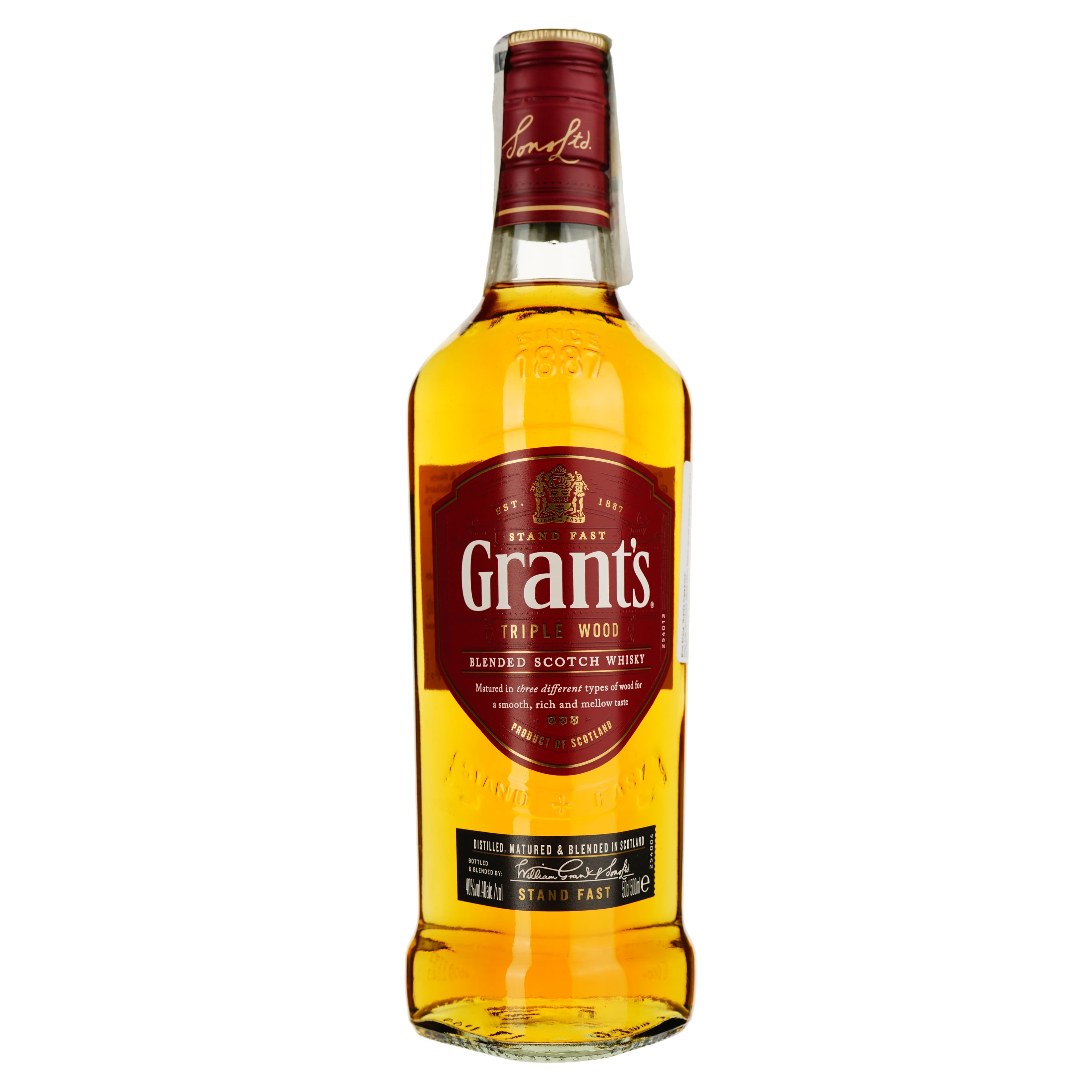 Віскі Grant's Triple Wood, 40%, 0,5 л (4130) - зображення 1