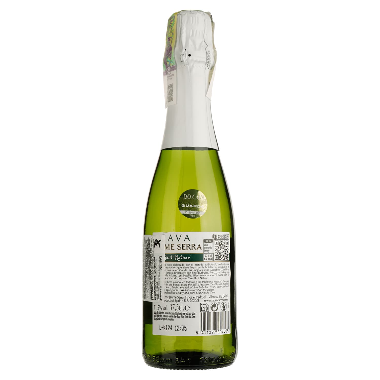 Вино ігристе Jaume Serra Cava Brut Nature, біле, брют, 11,5%, 0,375 л (16043) - зображення 2