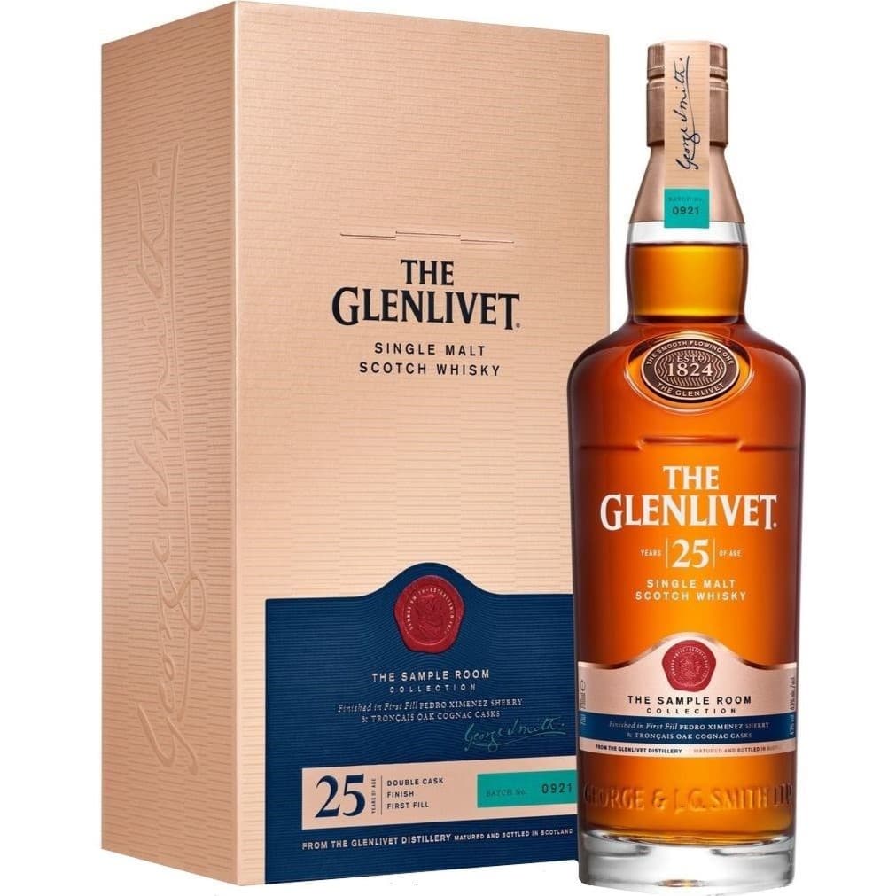Віскі The Glenlivet 25 yo Single Malt Scotch Whisky 43% 0.7 л у подарунковому пакуванні - зображення 1