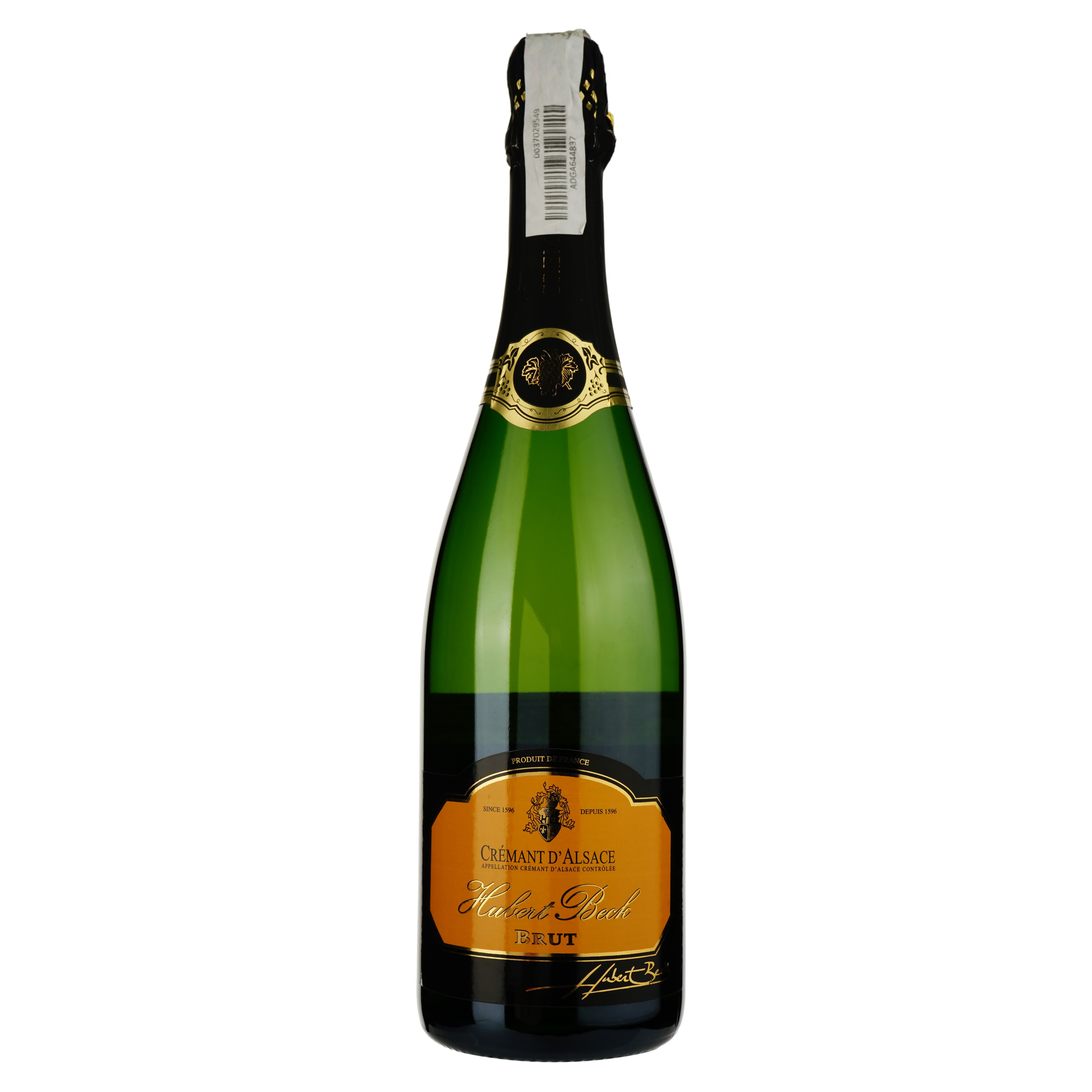 Вино ігристе Hubert Beck Cremant d'Alsace Brut, біле, брют, 12,5%, 0,75 л (30842) - зображення 1