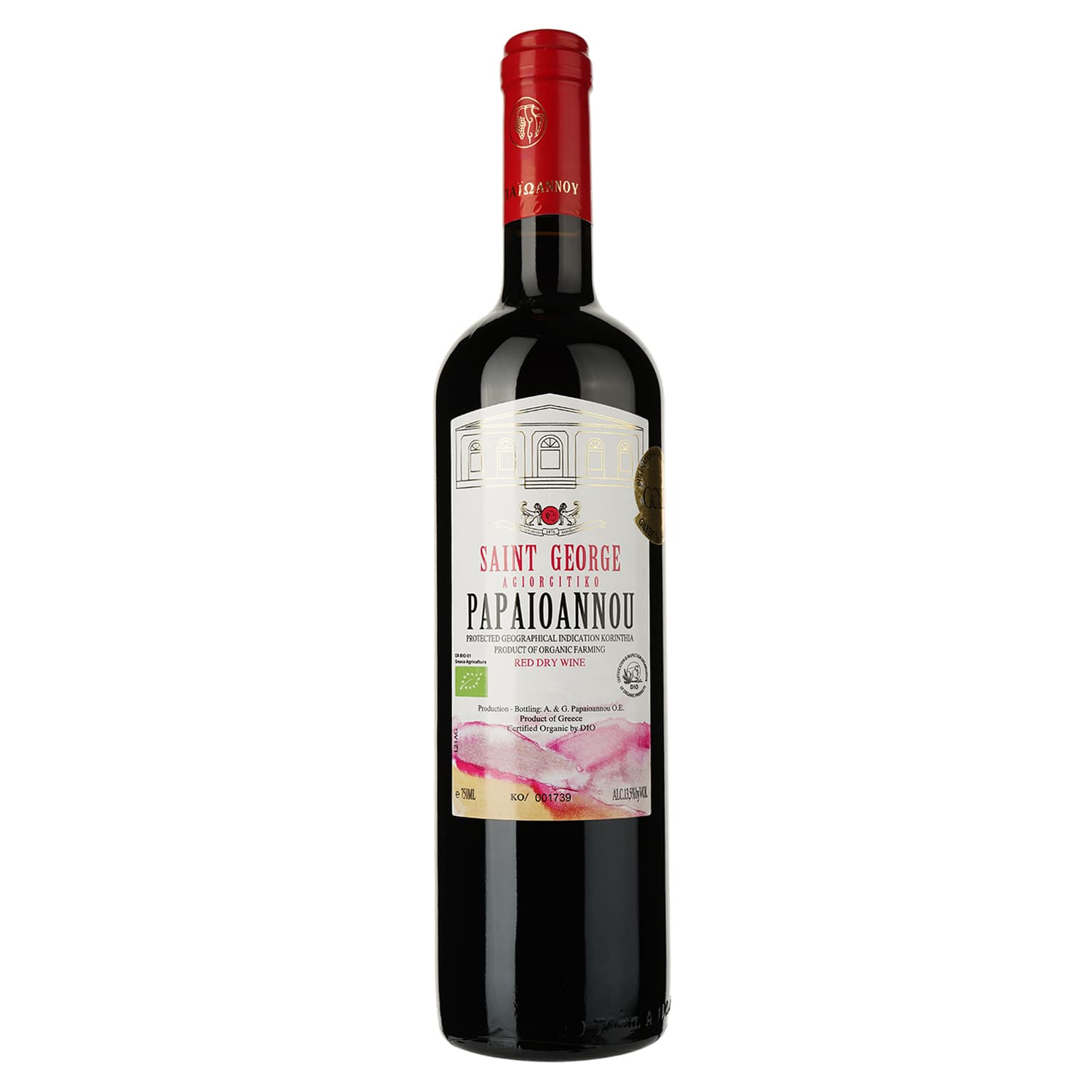 Вино Estate Papaioannou Saint George Agiorgitiko, червоне, сухе, 0,75 л - зображення 1