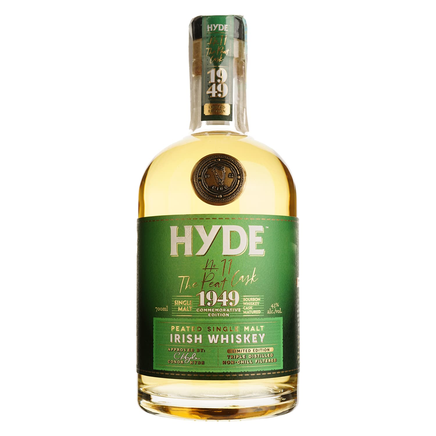 Віскі Hyde №11 Peated 1949 Single Malt Irish Whiskey 43% 0.7 л - зображення 2