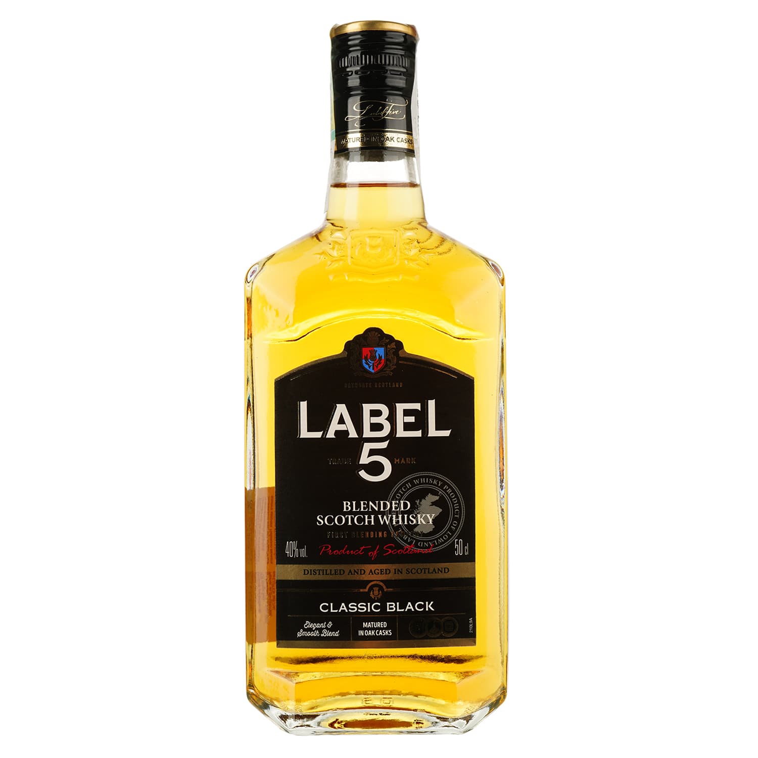 Віскі Label 5 Classic Black Blended Scotch Whisky 40% 0.5 л - зображення 1