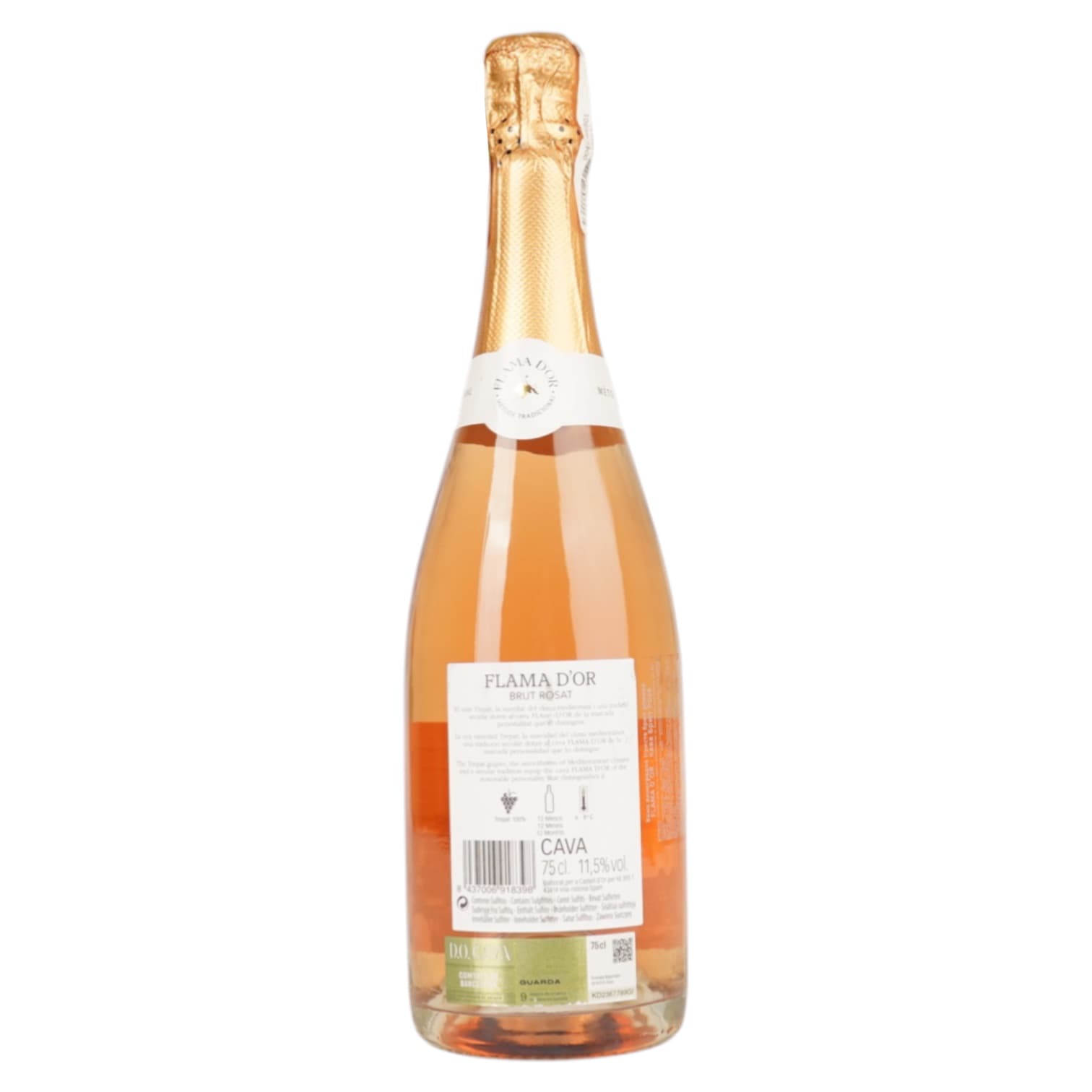 Вино ігристе Flama d'Or Cava Brut Rose рожеве 11.5% 0.75 л - зображення 5