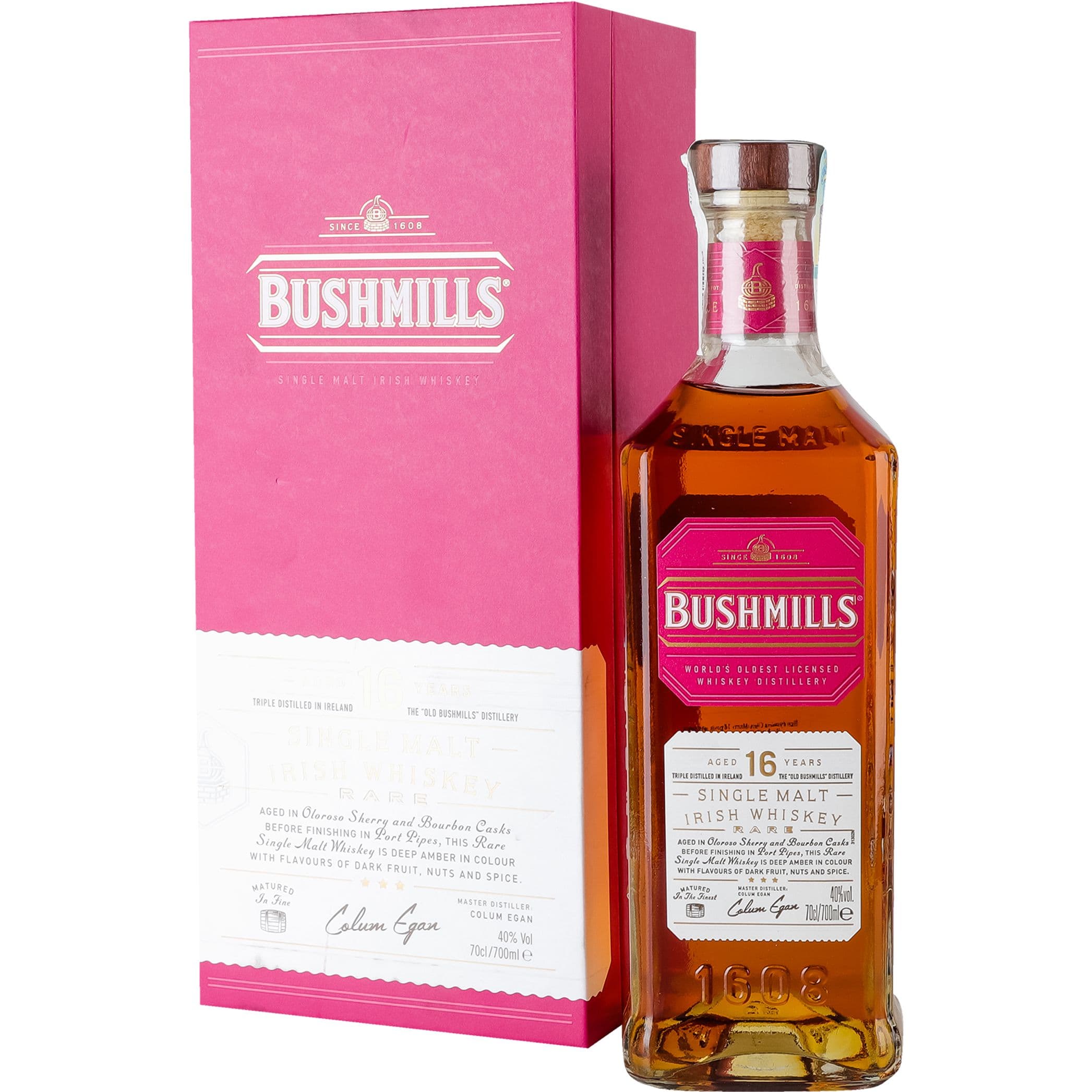 Віскі Bushmills Single Malt 16 років витримки 40% 0.7 л у подарунковому пакуванні - зображення 1