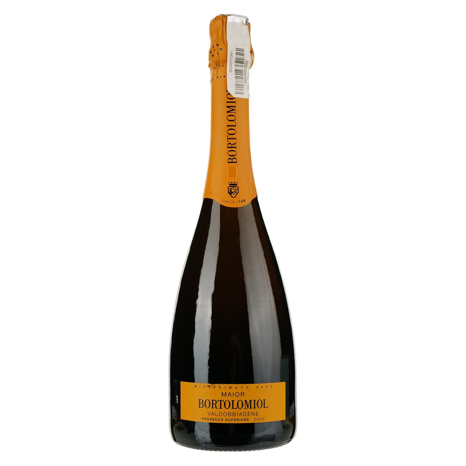 Вино ігристе Bortolomiol Maior Valdobbiadene Prosecco Superiore, біле, сухе, 11,5%, 0,75 л (Q0719) - зображення 1