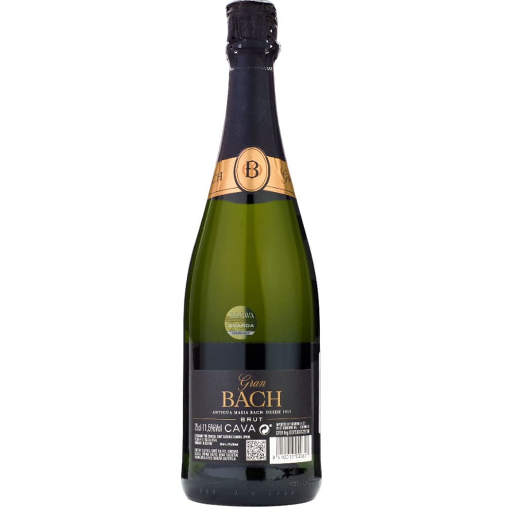 Вино ігристе Bach Cava Gran Brut, біле, брют, 0,75 л - зображення 2
