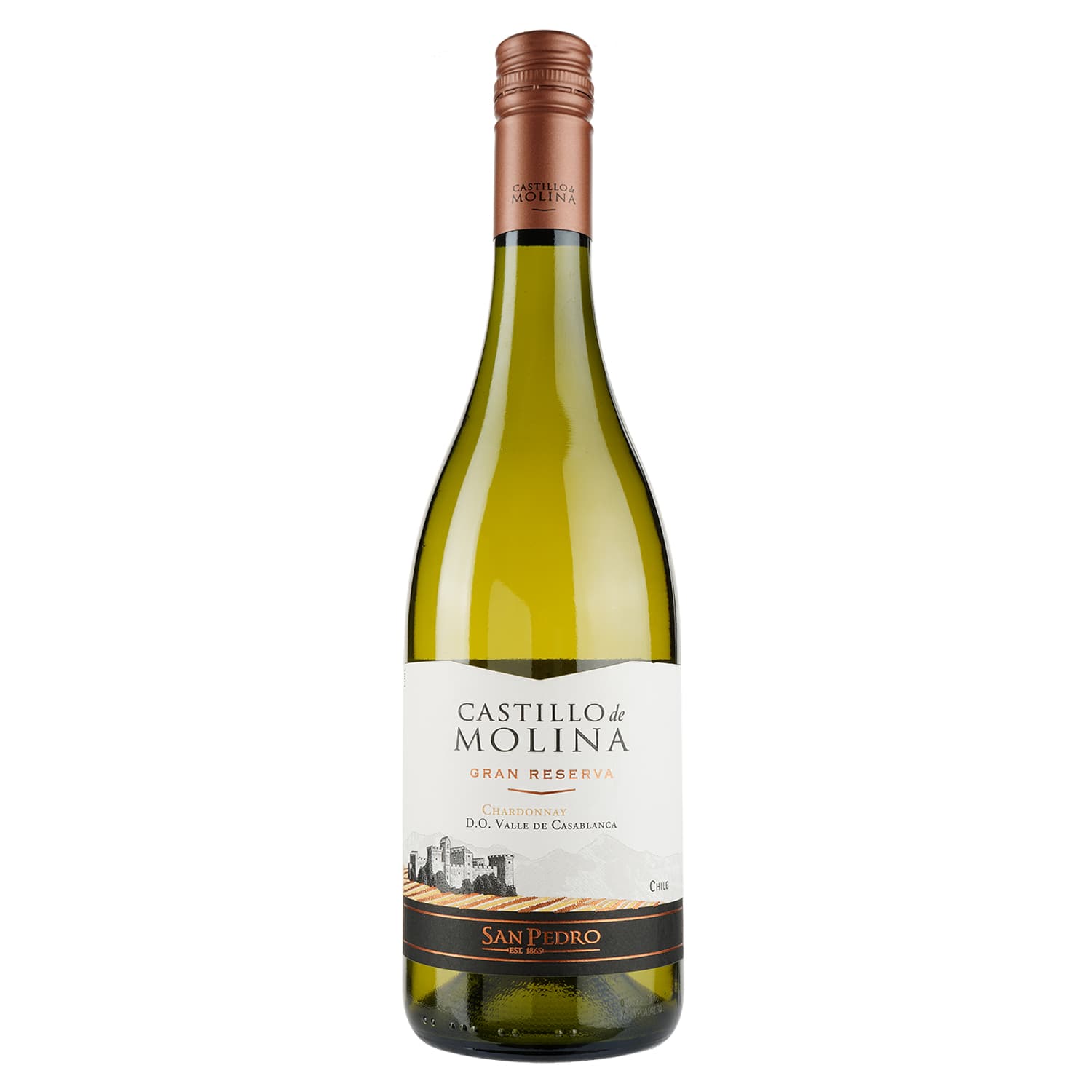 Вино Castillo de Molina Chardonnay, біле, сухе, 11,5-14%, 0,75 л - зображення 1