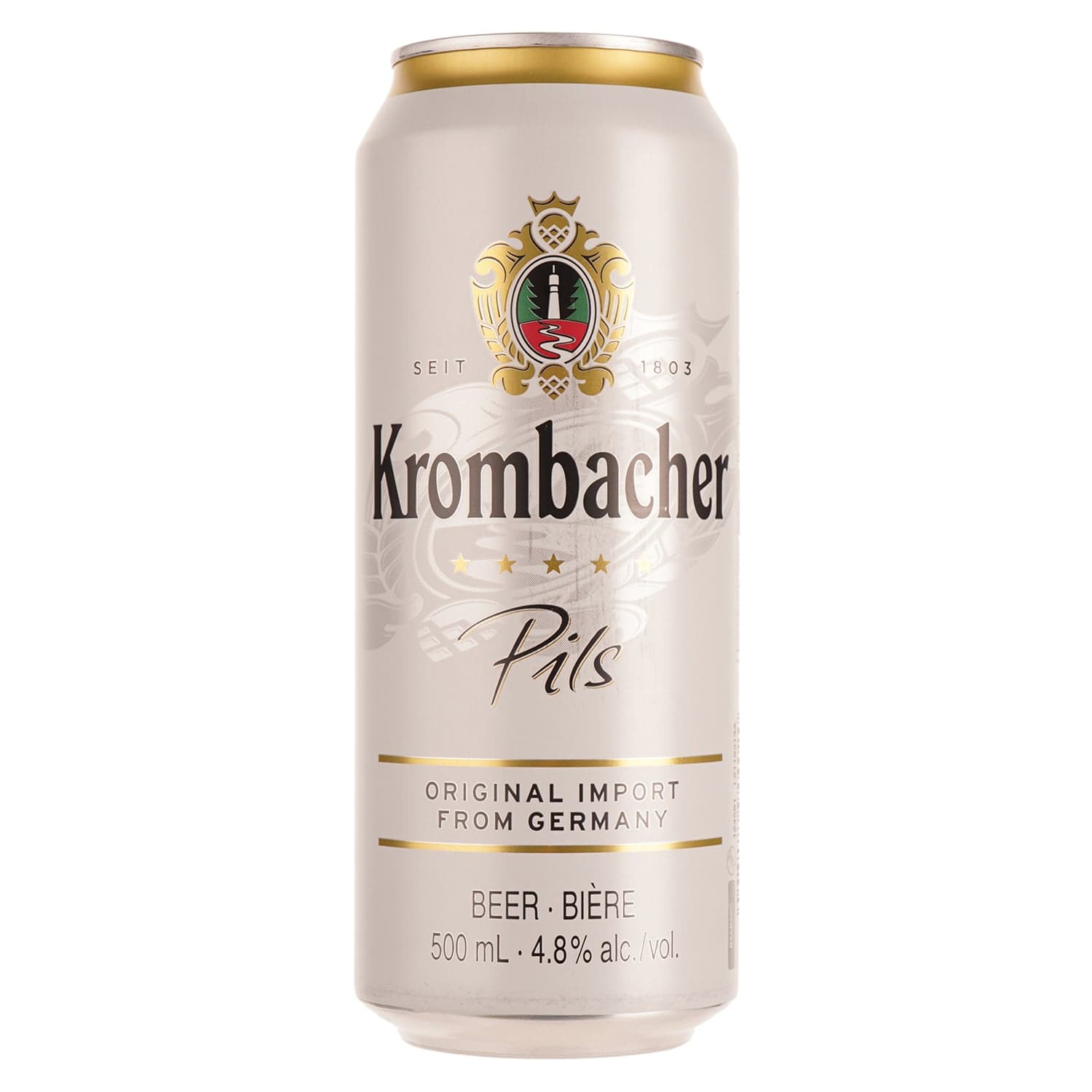 Пиво Krombacher Pils, світле, фільтроване, з/б, 4,8%, 0,5 л - зображення 1