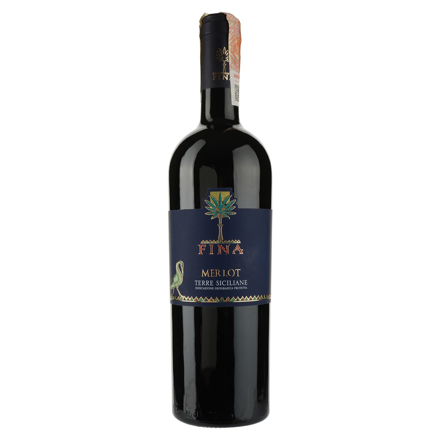 Вино Fina Merlot, червоне, сухе, 0,75 л - зображення 1