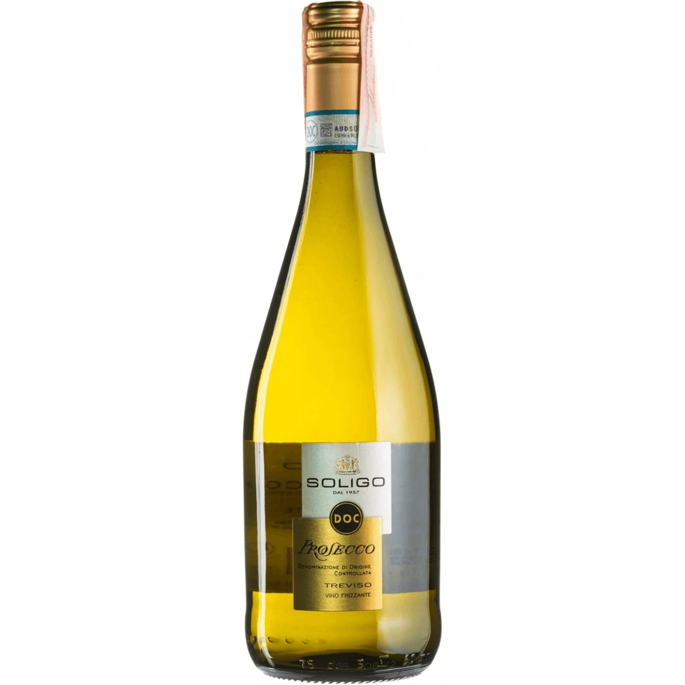 Вино ігристе Soligo Prosecco Treviso Tappo Stelvin, біле, брют, 11%, 0,75 л (40332) - зображення 1