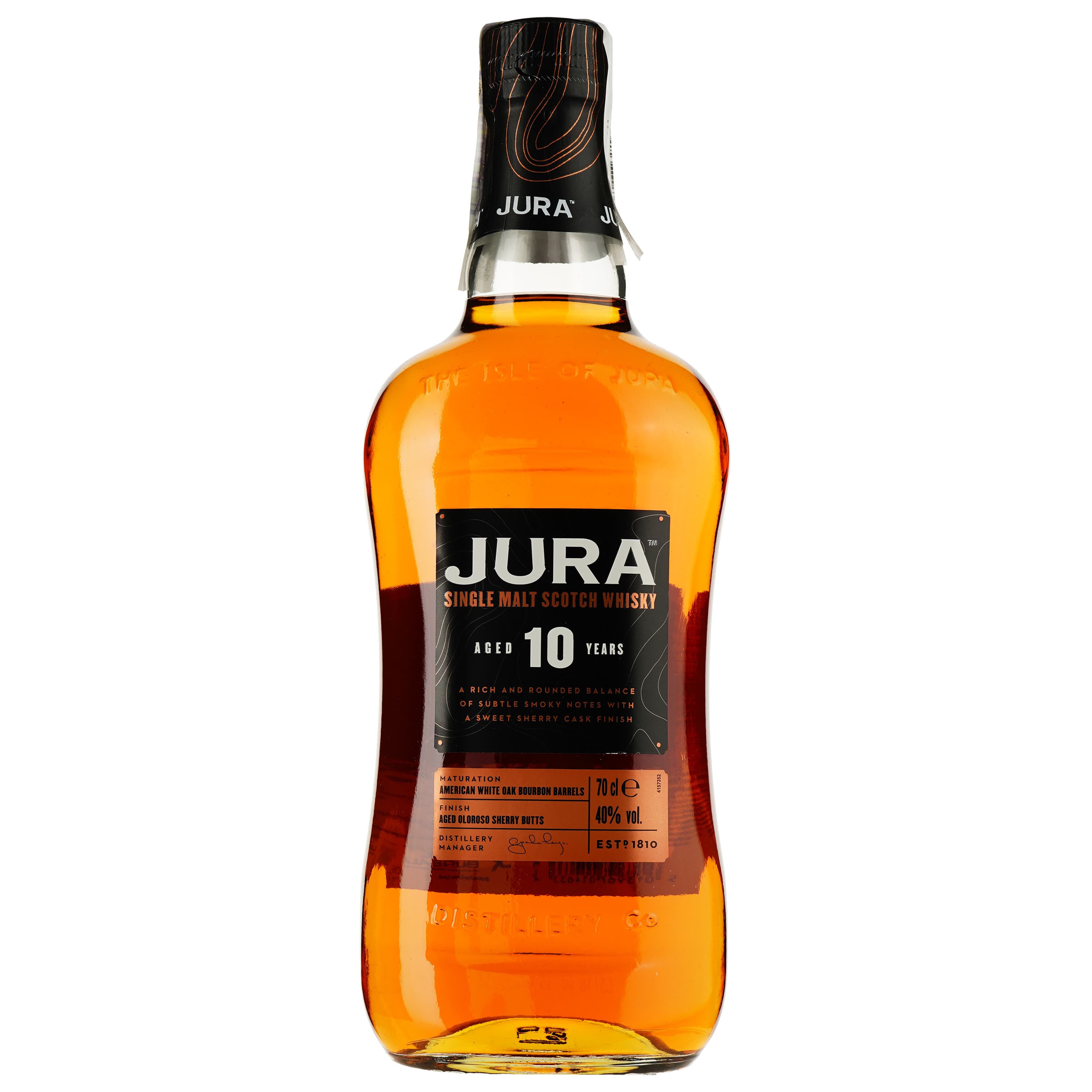 Віскі Jura 10 yo Single Malt Scotch Whisky, 40 %, 0,7 л + 2 келихи (50186) - зображення 2