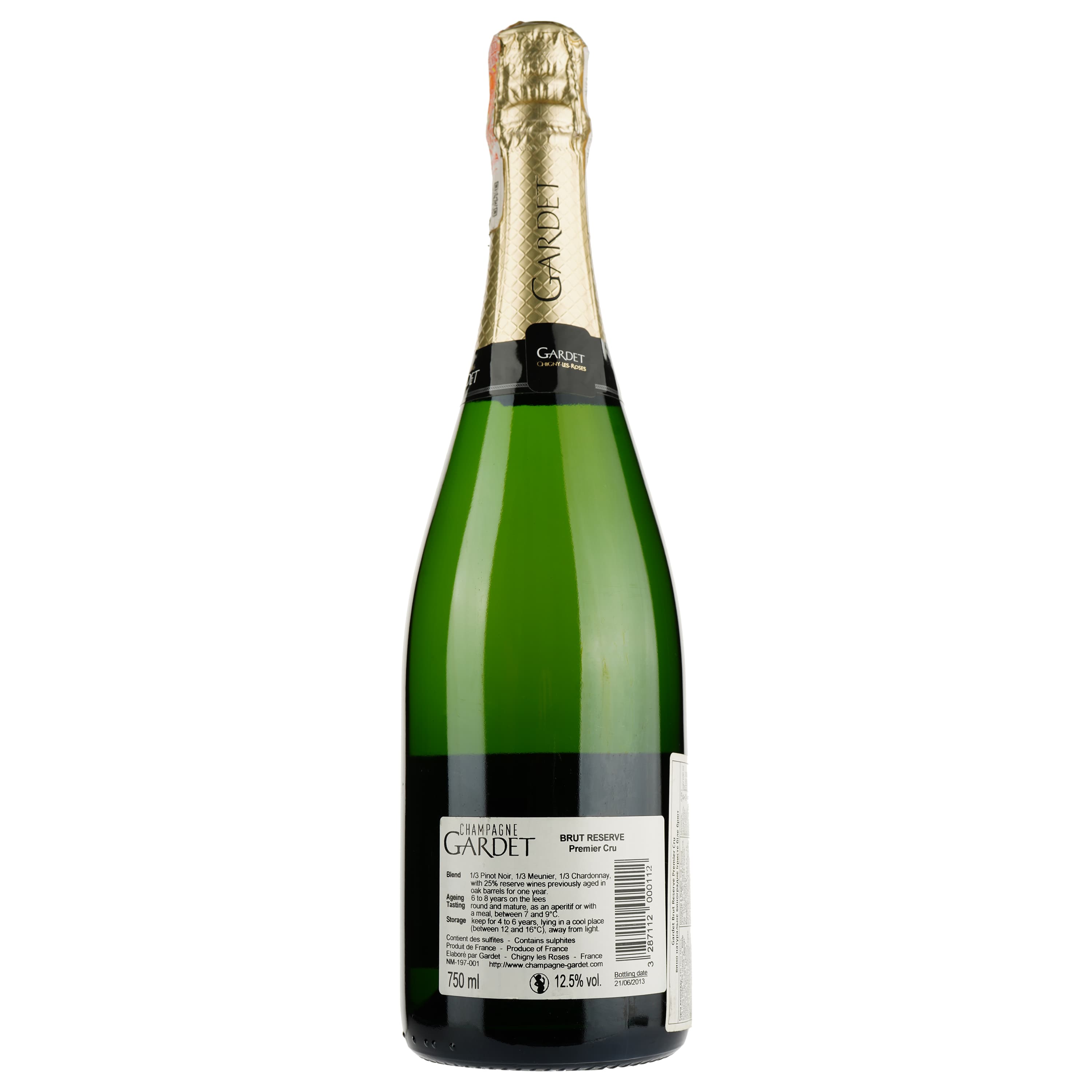 Шампанське Champagne Gardet Brut Reserve Premier Cru, біле, брют, 0,75 л - зображення 2