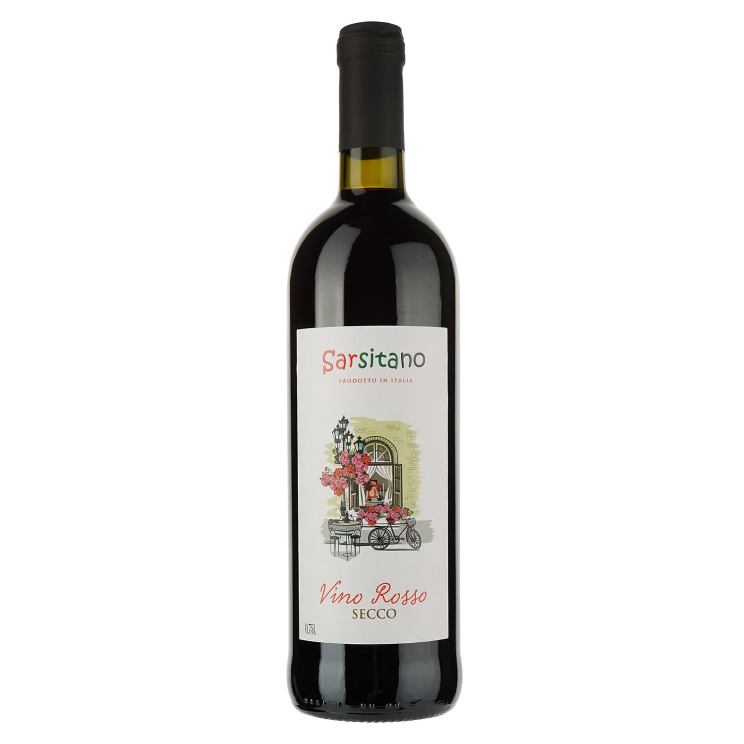 Вино Sarsitano Vino Rosso Secco, червоне, сухе, 0,75 л - зображення 1