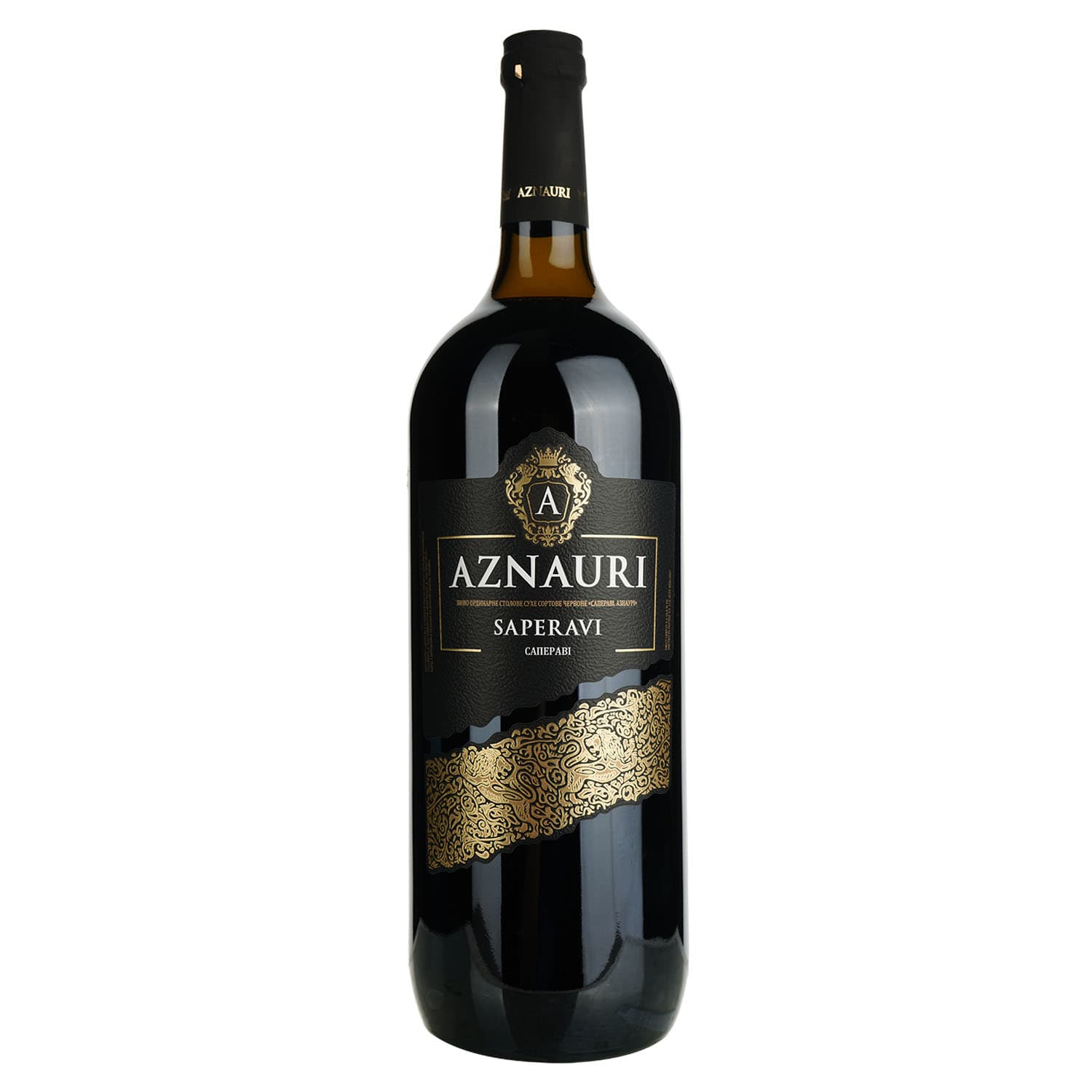 Вино AZNAURI Saperavi чер сух 1.5 л (813571) - зображення 1