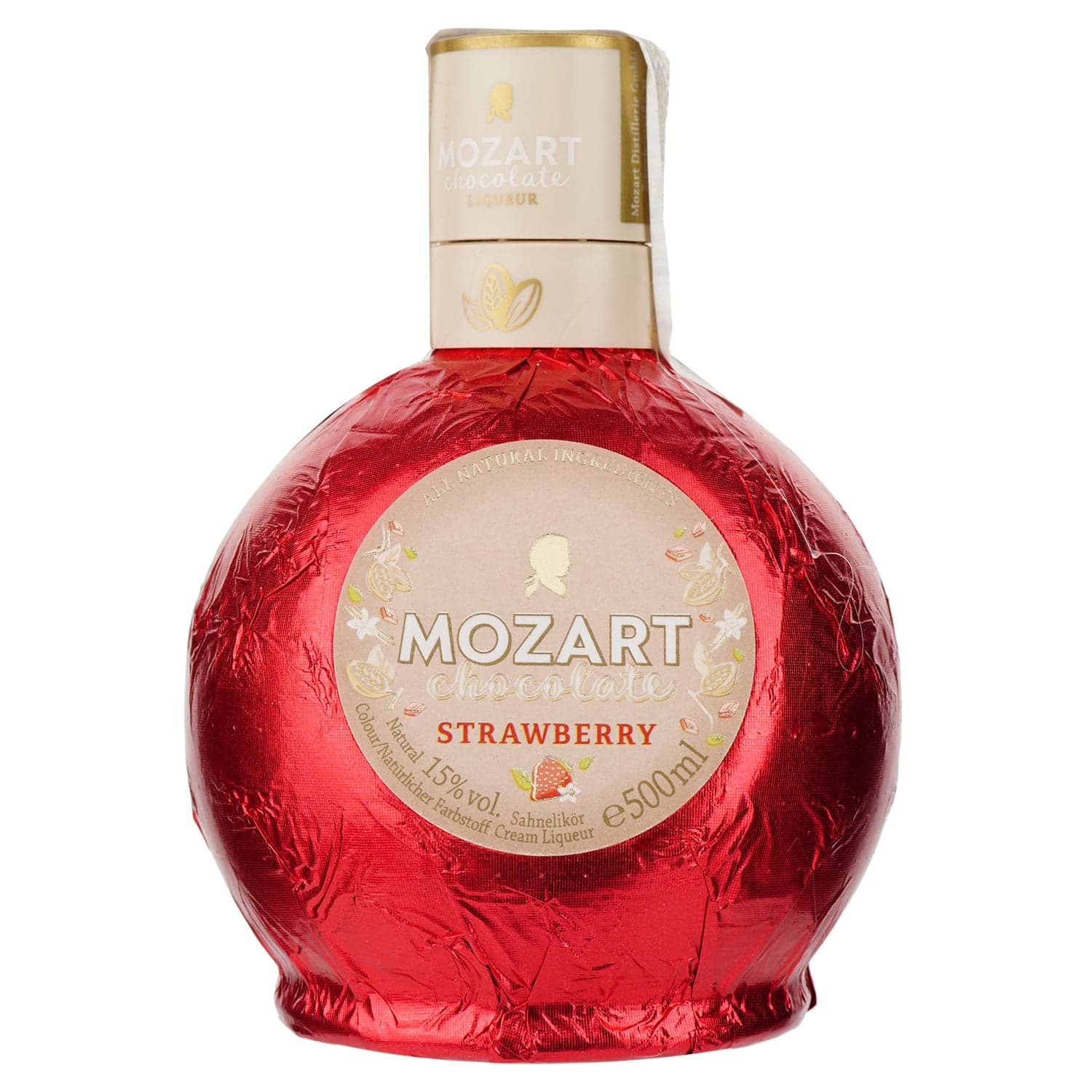Лікер Mozart Chocolate Cream Strawberry, 15%, 0,5 л (752970) - зображення 1