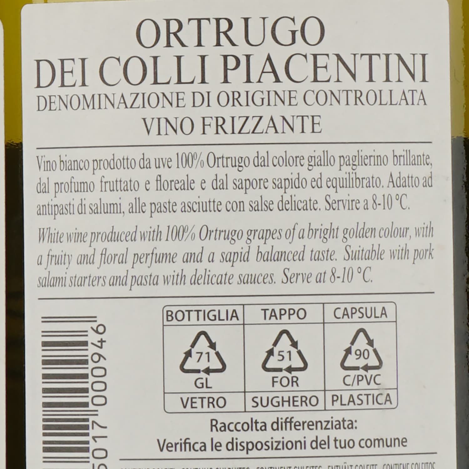 Вино ігристе Volpe di Bacco Ortrugo Frizzante біле сухе 0.75 л - зображення 4