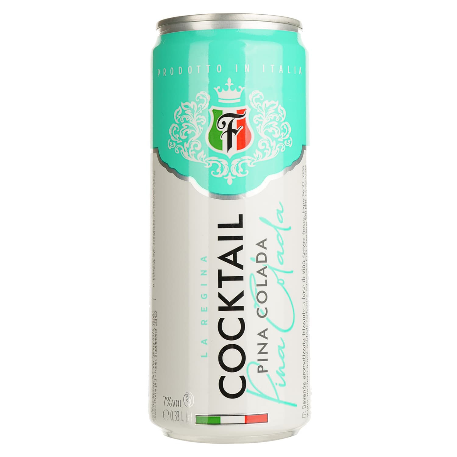 Напій винний напівігристий La Regina Fragolina Cocktail Pina Colada 7% з/б 0.33 л - зображення 1