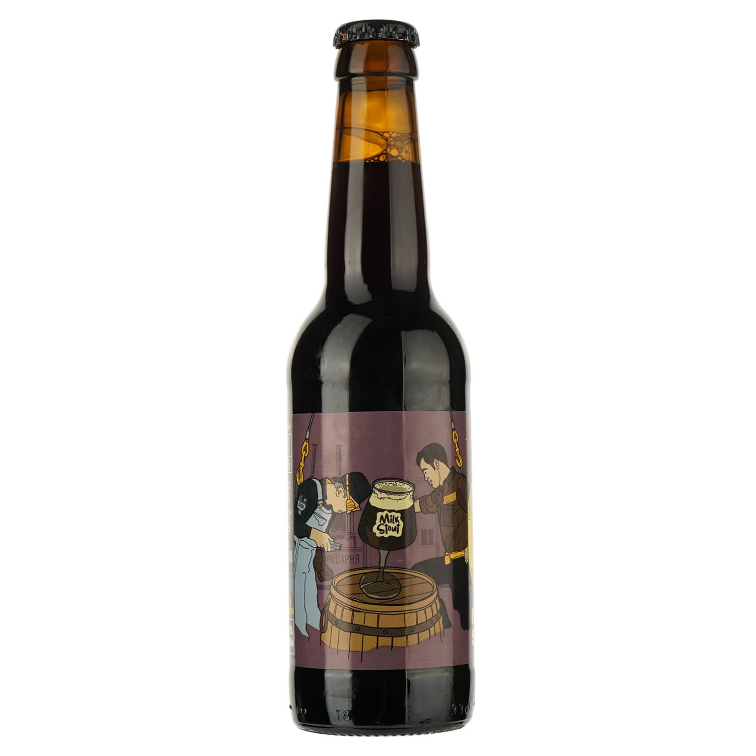 Пиво Дрофа Milk Stout нефільтроване 6% 0.33 л - зображення 1