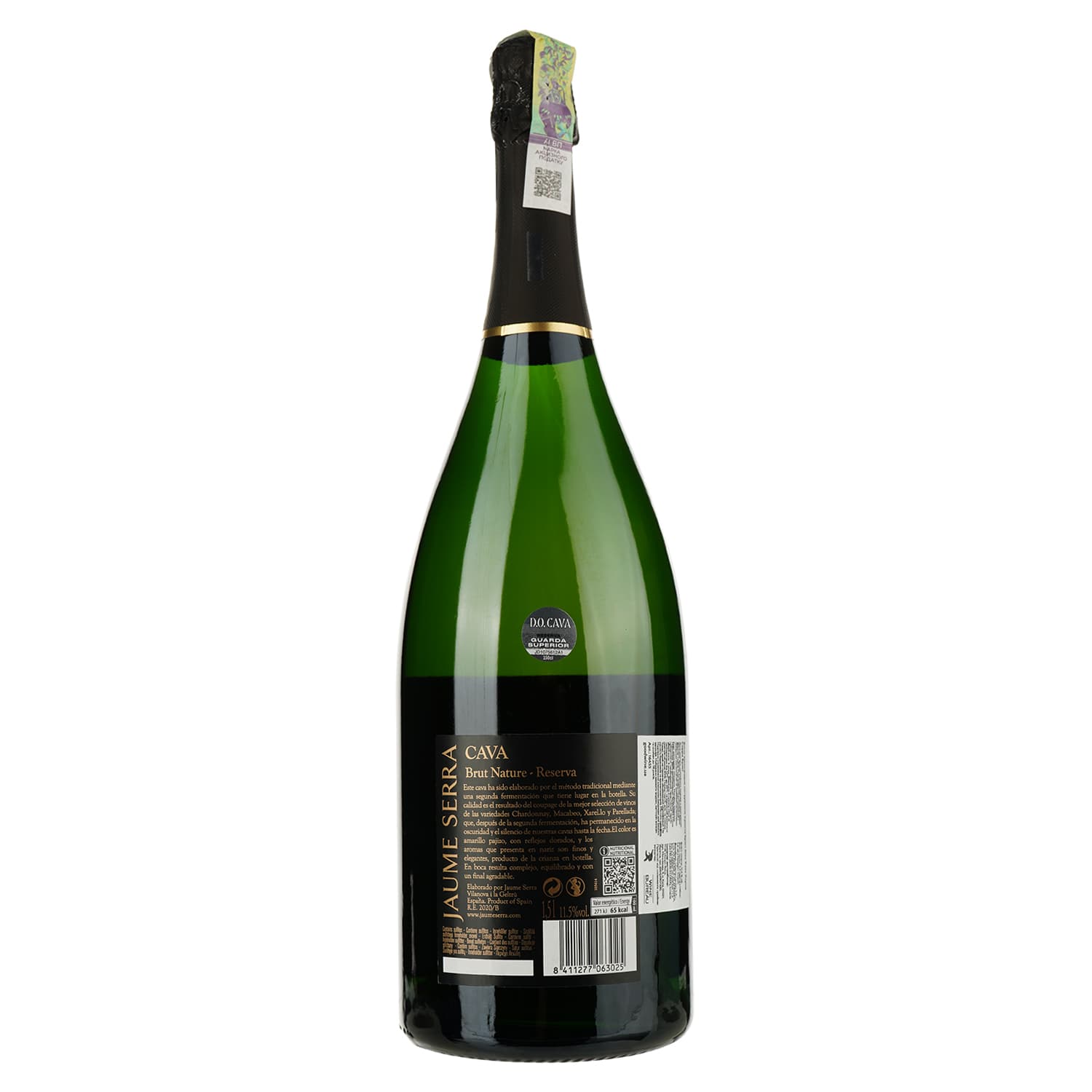 Вино ігристе Jaume Serra Cava Brut, біле, брют, DO, 11,5%, 1,5 л (16455) - зображення 2