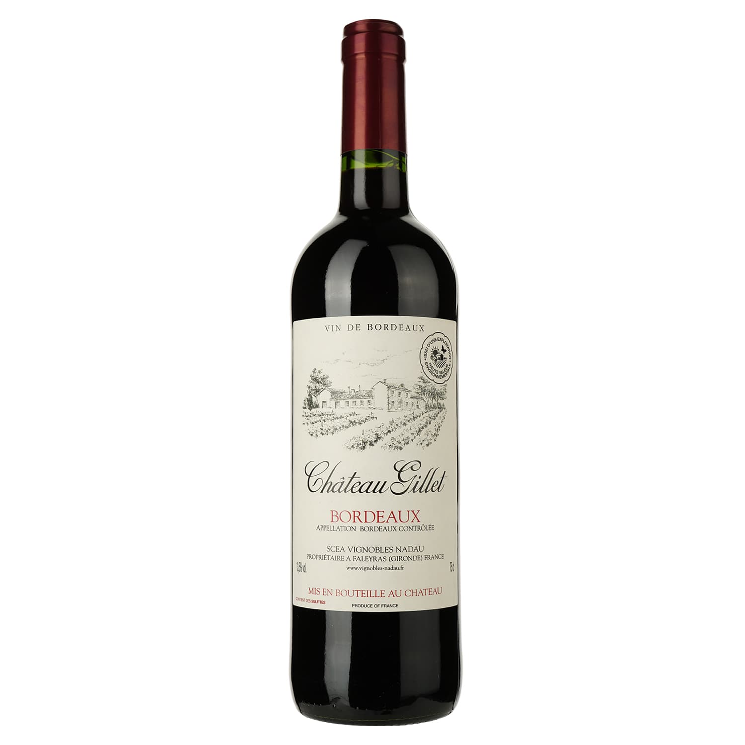 Вино Chateau Gillet Bordeaux, червоне, сухе, 13,5%, 0,75 л (3006) - зображення 1