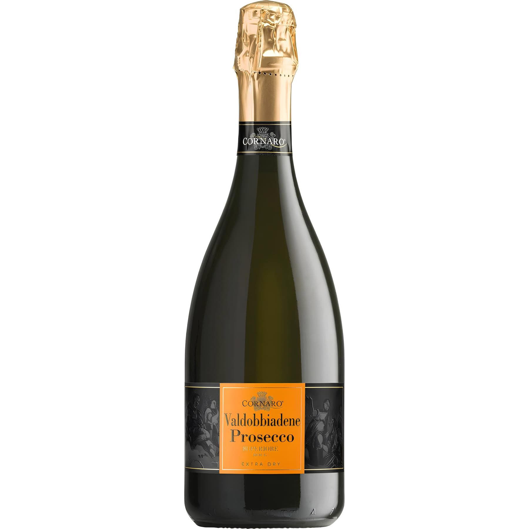 Ігристе вино Cornaro Valdobbiadene Prosecco Superiore DOCG Extra Dry біле екстра сухе 0.75 л