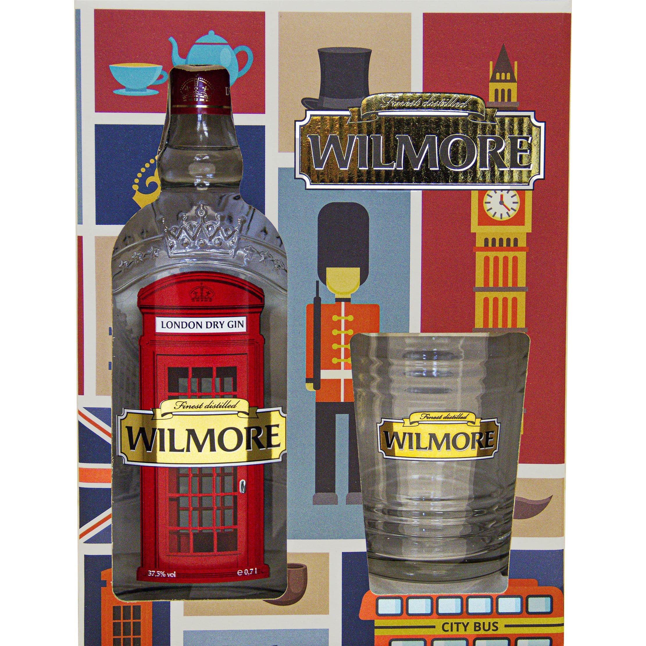 Джин Wilmore London Dry Gin 37.5% 0.7 л в коробці з келихом - зображення 2