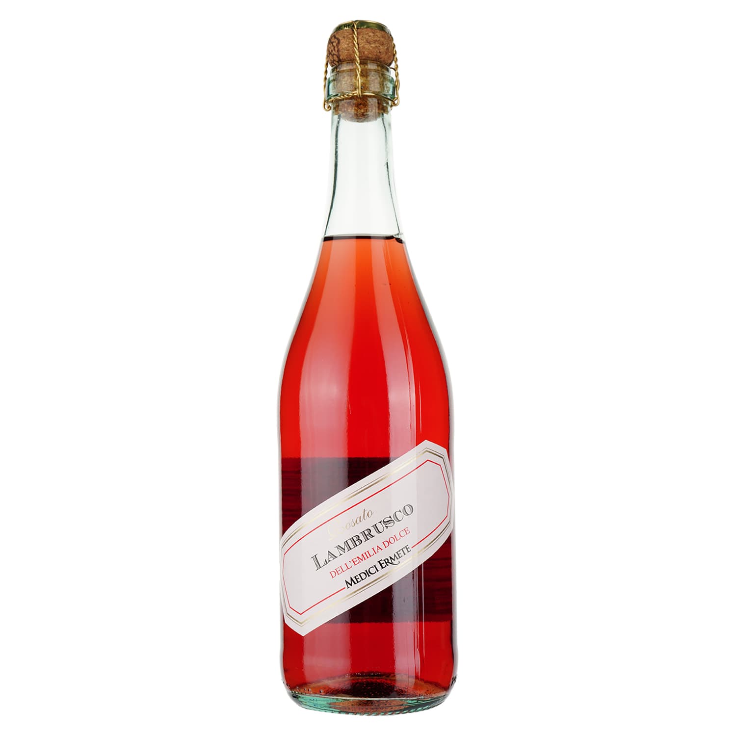 Ігристе вино Medici Ermete Lambrusco dell`Emilia Rosato frizzante dolce IGT, рожеве, солодке, 8%, 0,75 л - зображення 1