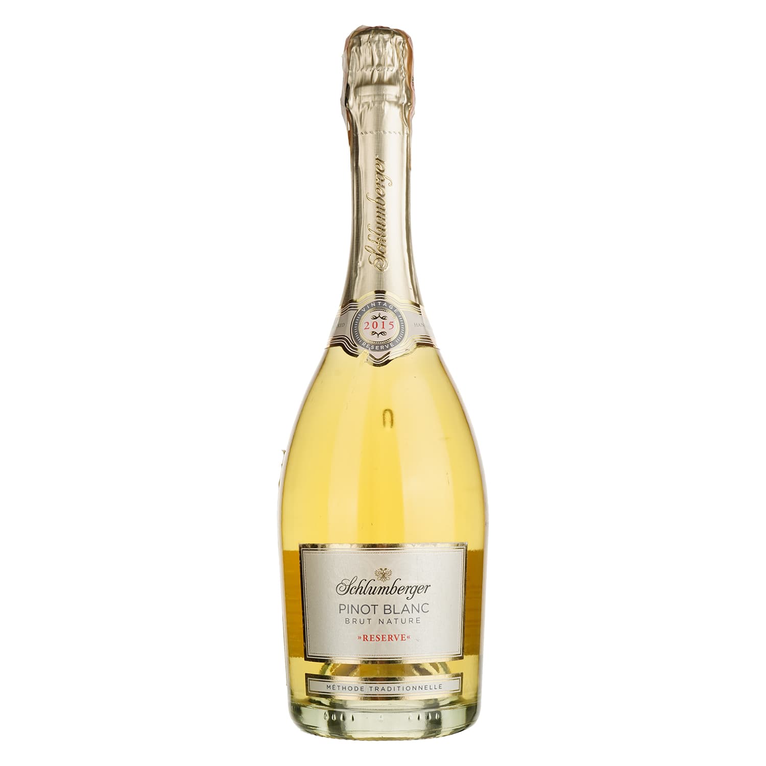Ігристе вино Schlumberger Reserve Pinot Blanc brut nature, біле, брют, 11,5%, 0,75 л - зображення 1