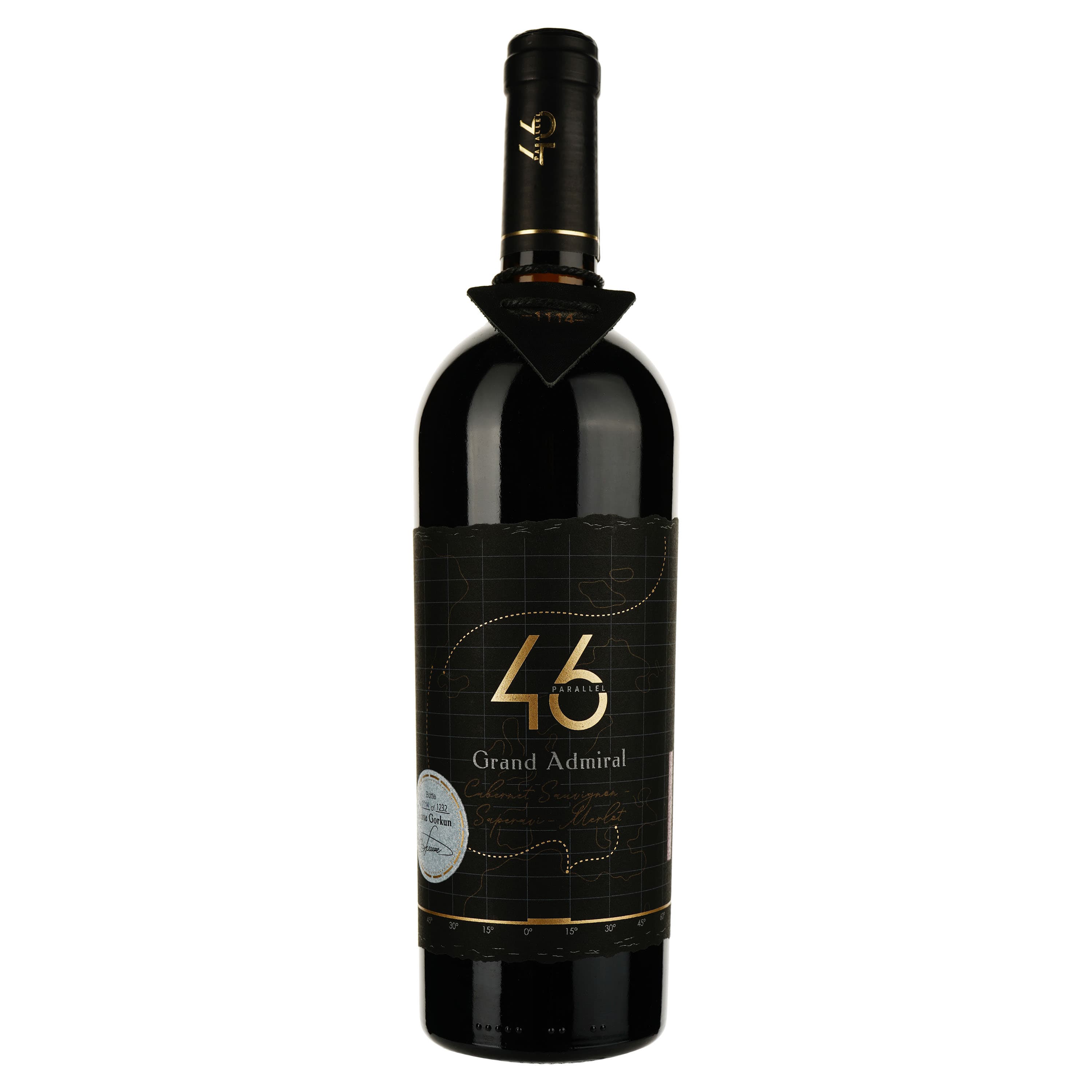 Вино 46 Parallel Grand Admiral Cabernet Sauvignon Saperavi Merlot, червоне, сухе, 0,75 л - зображення 1