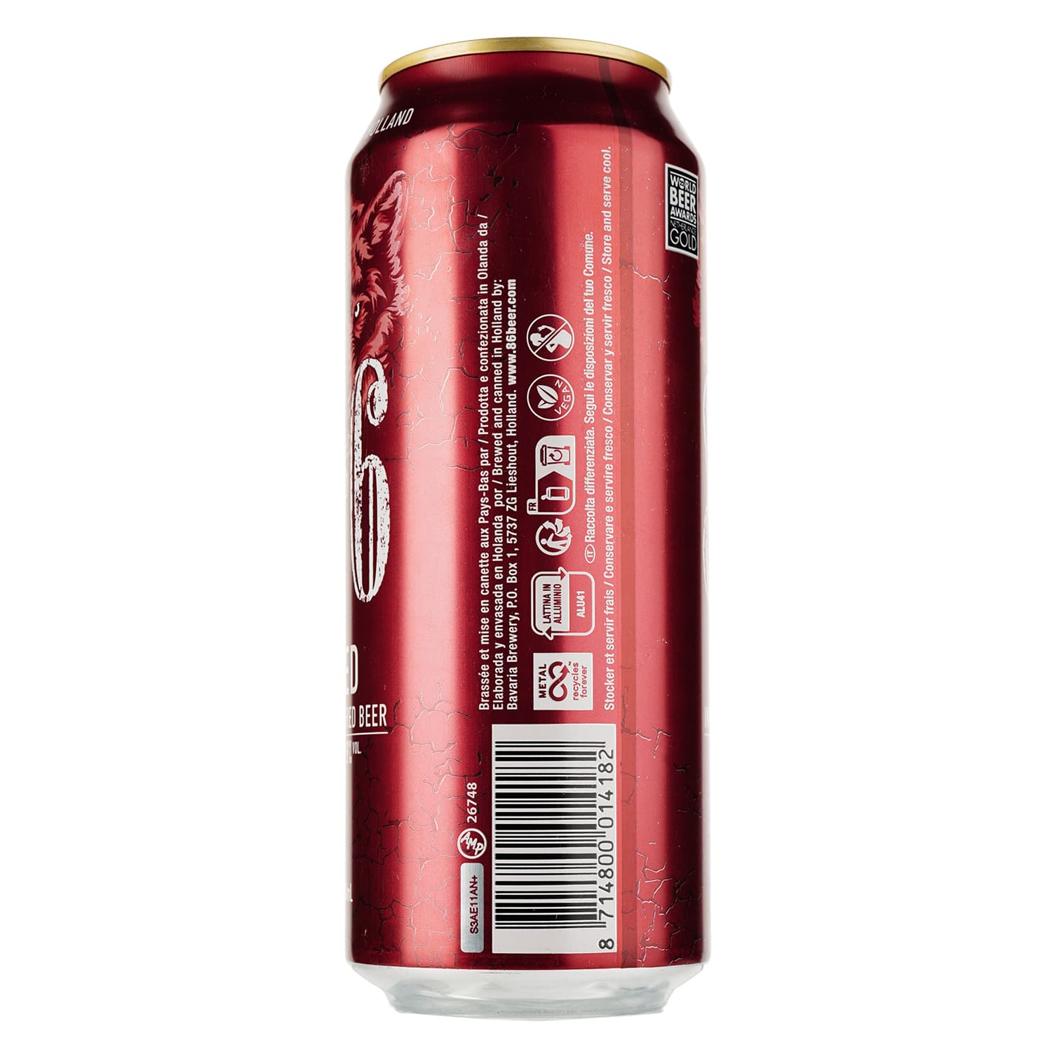 Пиво Bavaria 8.6, червоне, фільтроване, 7,9%, з/б, 0,5 л - зображення 2