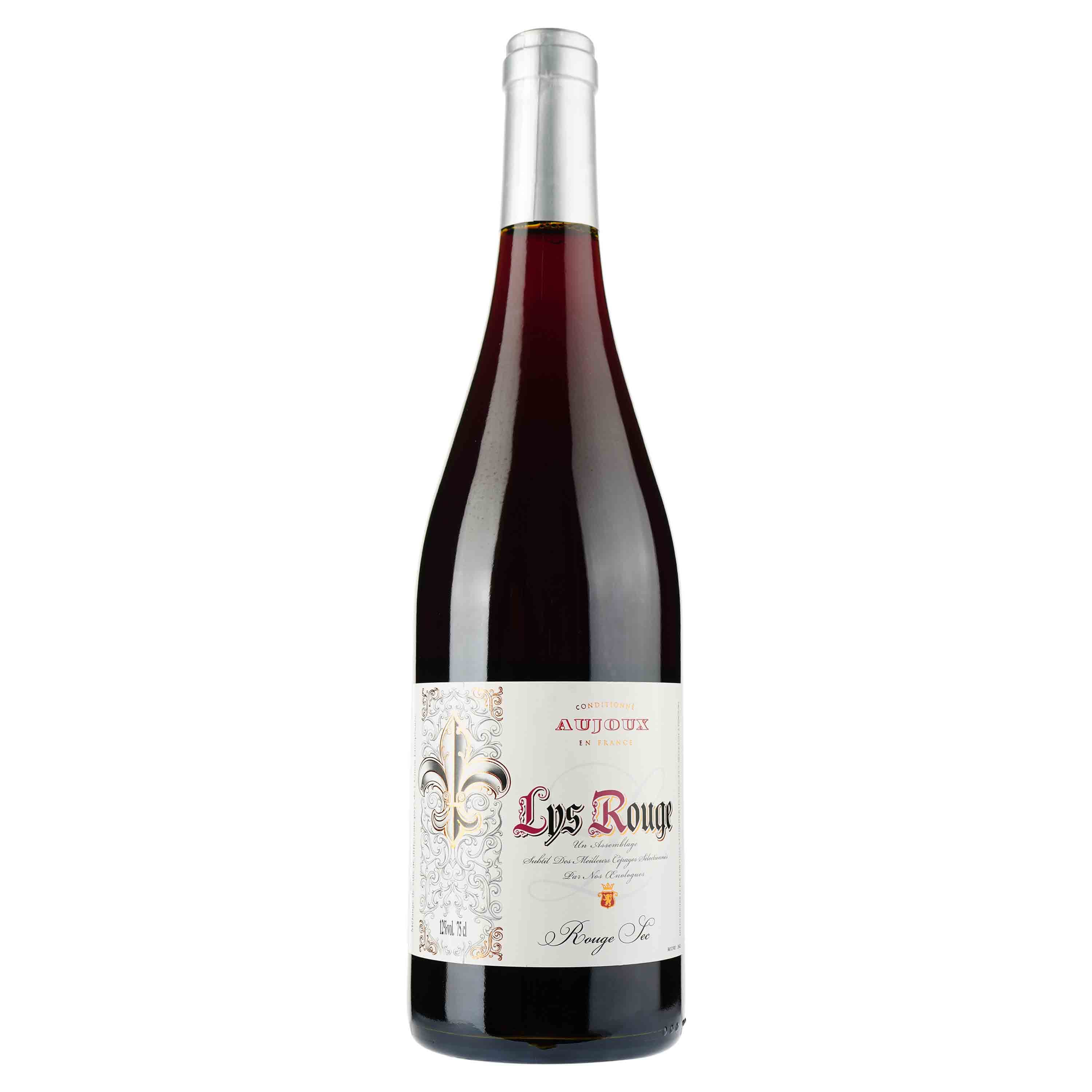 Вино Aujoux Lys Rouge, червоне, сухе, 12%, 0,75 л (665248) - зображення 1