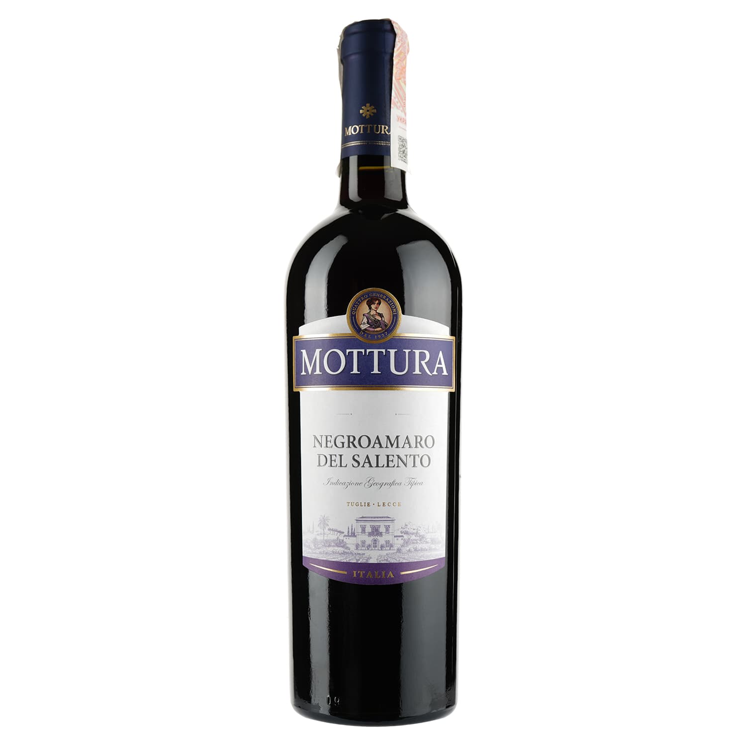 Вино Mottura Vini Negroamaro del Salento IGT, червоне, сухе, 11-14,5%, 0,75 л - зображення 1