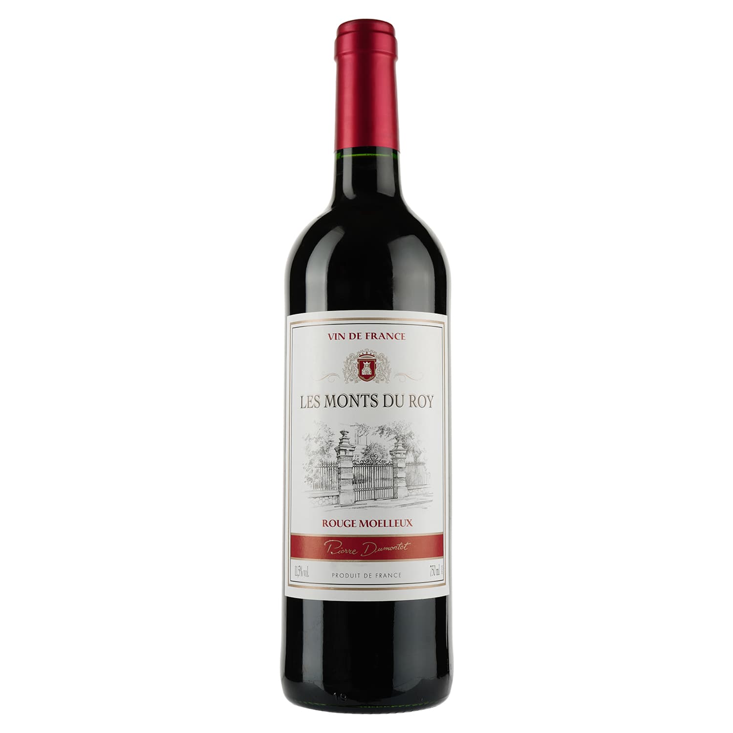 Вино Les Monts du Roy Piere Dumonte Rouge, червоне, напівсолодке, 11%, 0,75 л - зображення 1