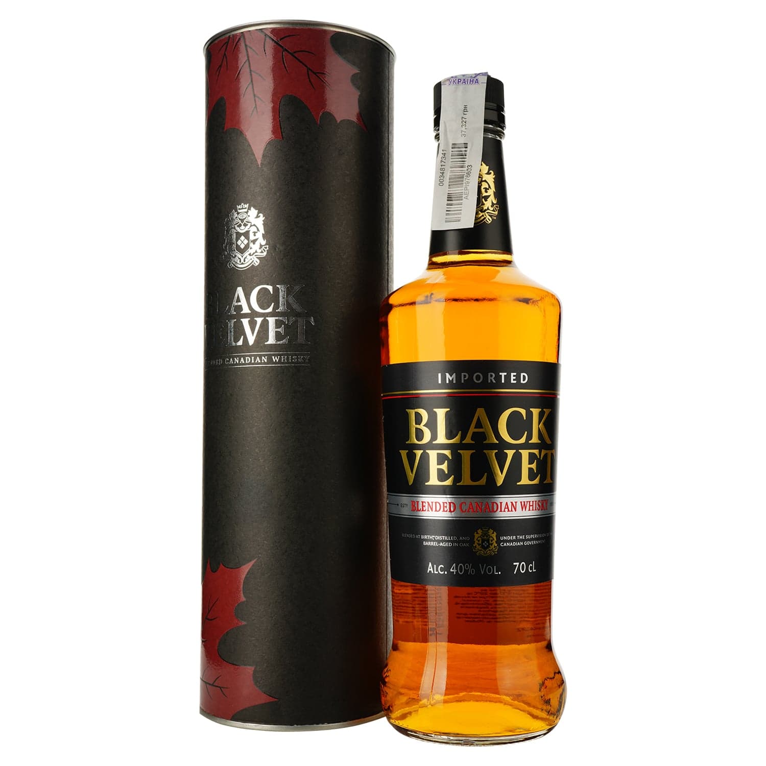 Віскі Black Velvet Blended Canadian Whisky 40% 0.7 л у подарунковій упаковці - зображення 1