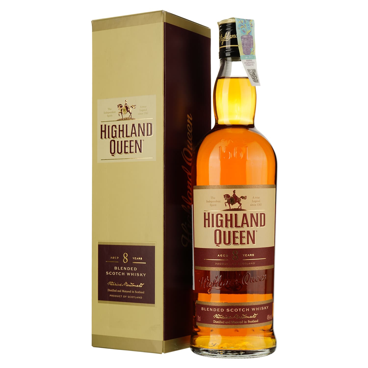 Віскі Highland Queen Blended Scotch Whisky, 8 yo, 40%, 0,7 л - зображення 1