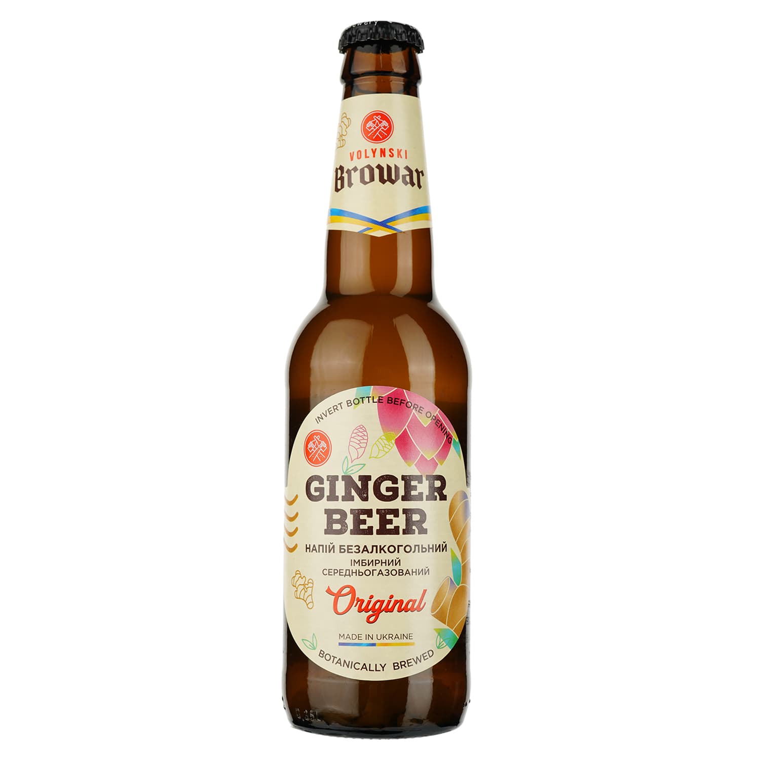 Напій Volynski Browar Ginger Ale середньогазований 0.35 л - зображення 1