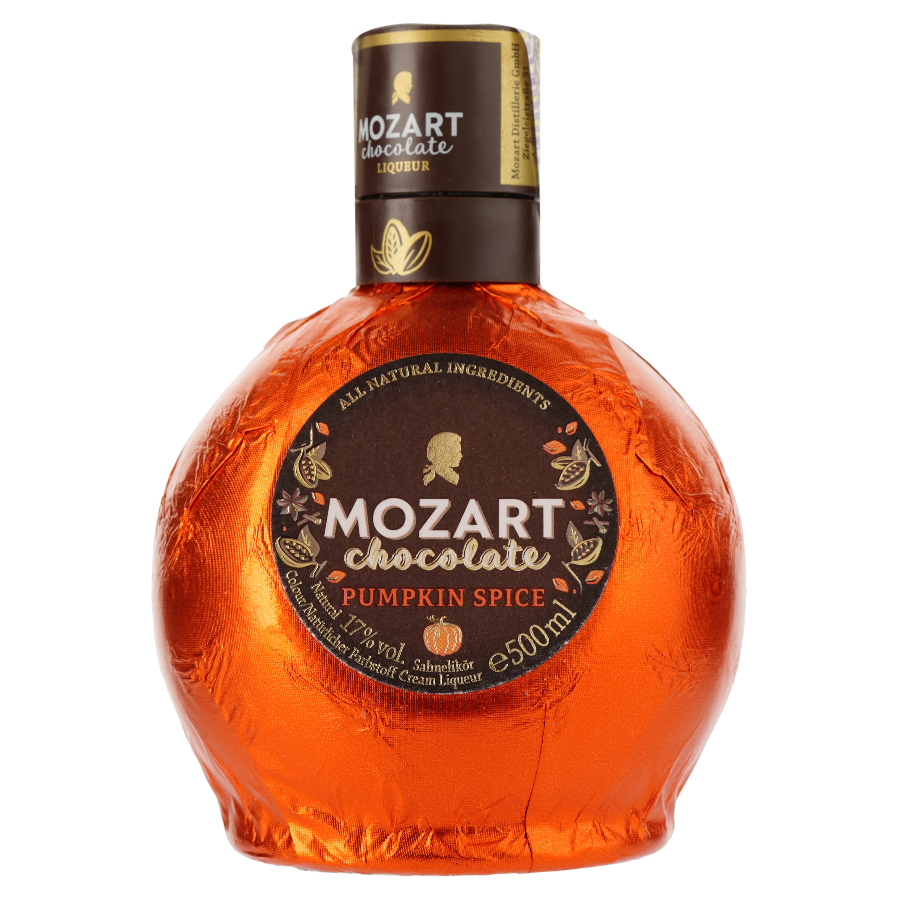 Лікер Mozart Chocolate Cream Pumpkin Spice, 17%, 0,5 л - зображення 1