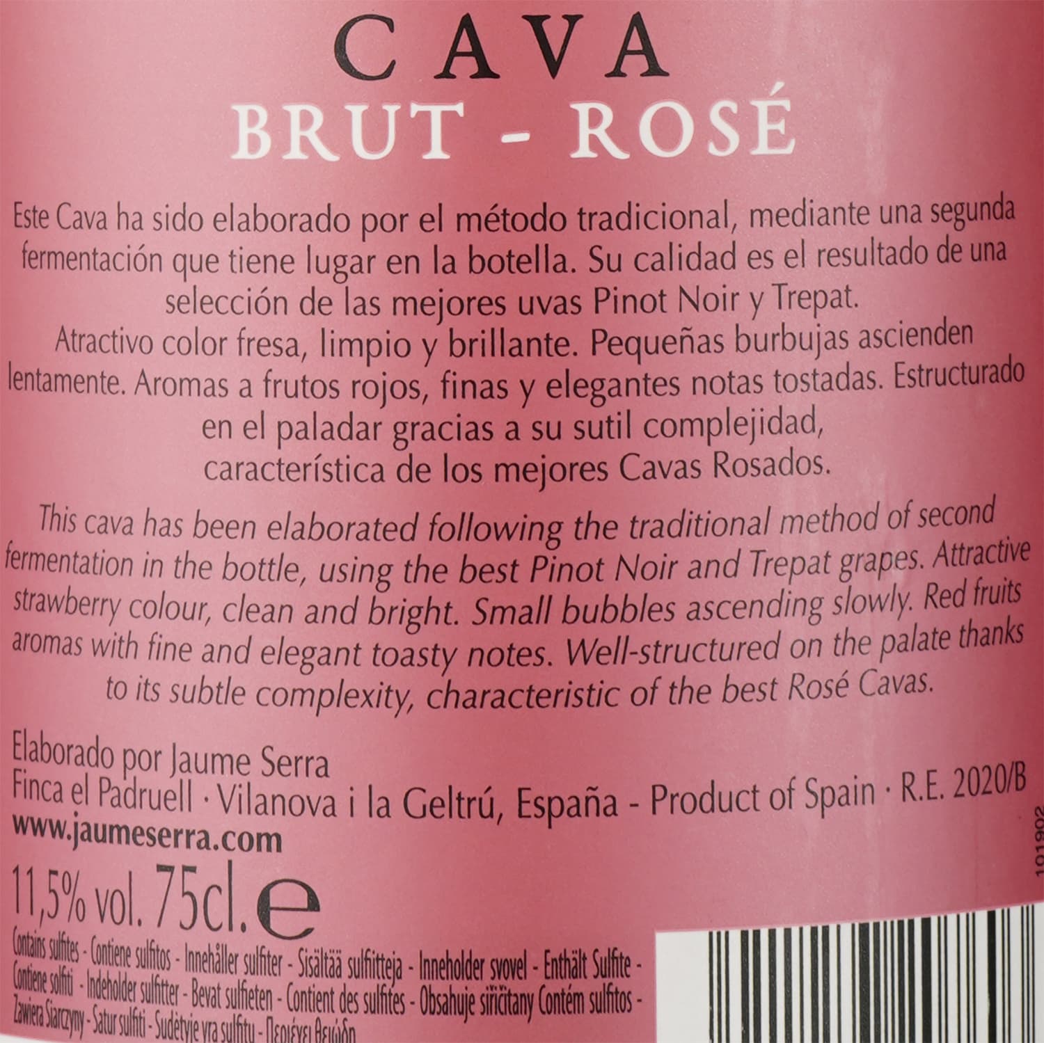 Упаковка ігристого вина Arte Latino Cava Brut Rose рожеве сухе 4.5 л (0.75 л x 6 шт.) - зображення 4