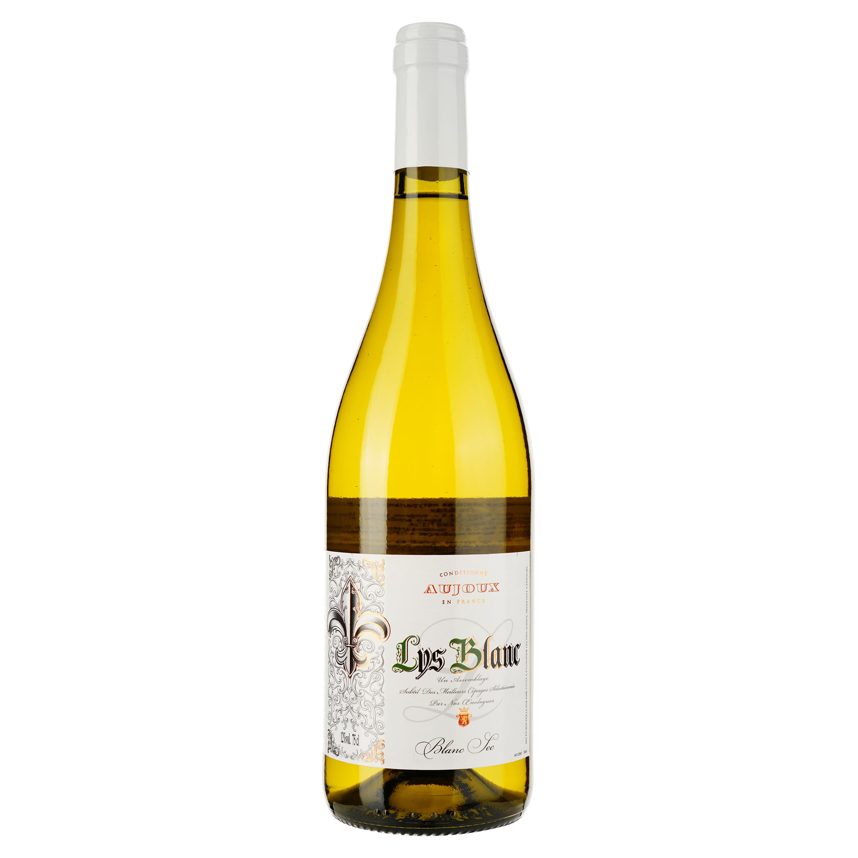 Вино Aujoux Lys Blanc, біле, сухе, 0,75 л - зображення 1