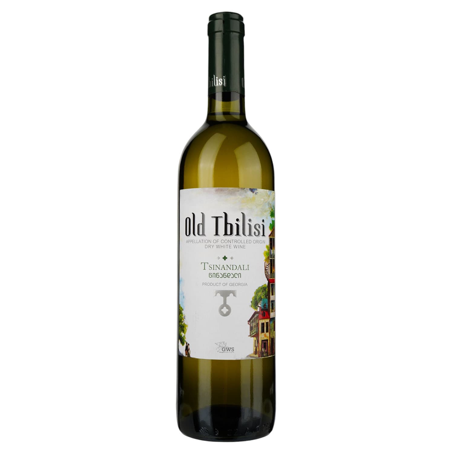 Вино Old Tbilisi Цинандалі, біле, сухе, 12,5%, 0,75 л - зображення 1
