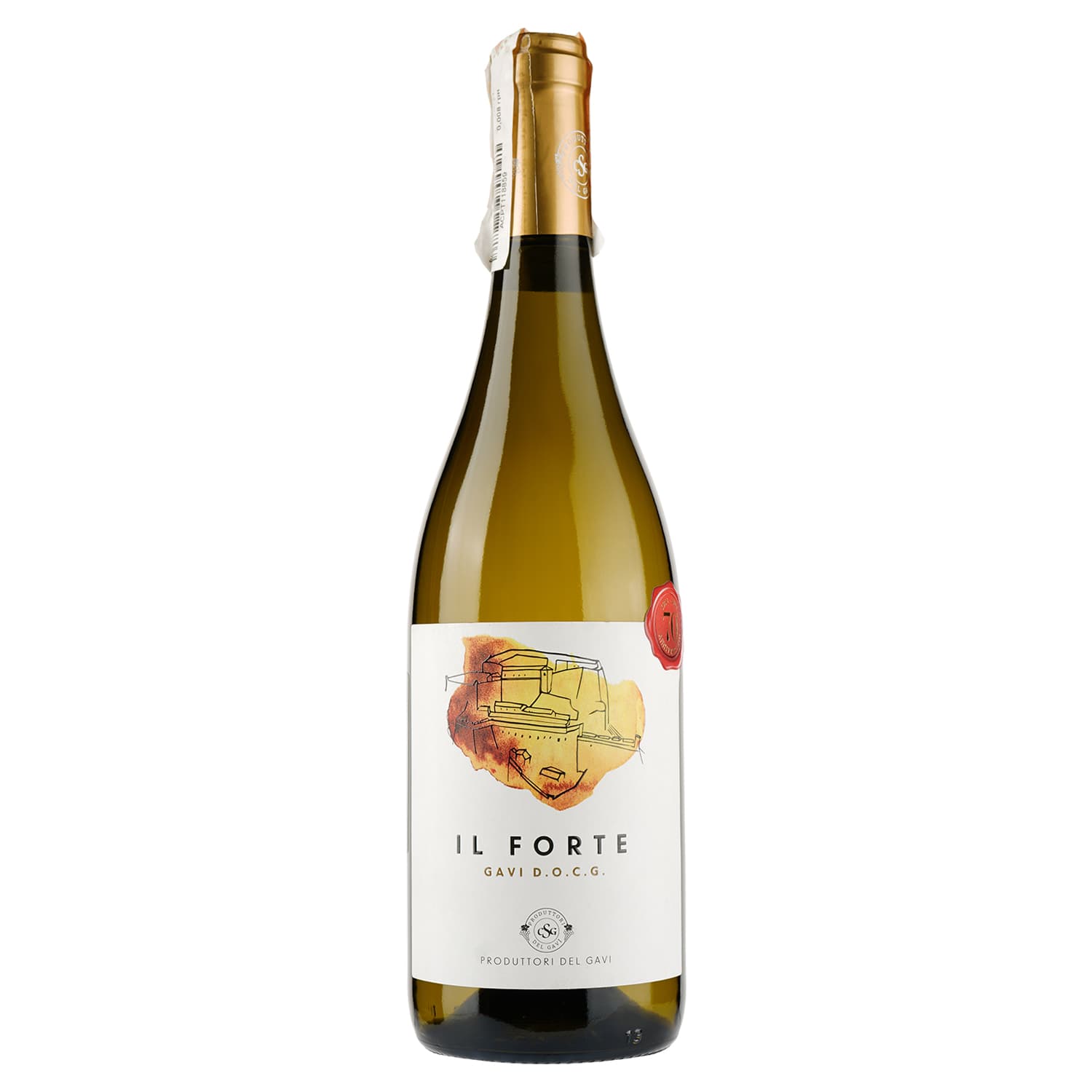 Вино Produttori Del Gavi Il Forte DOCG, біле, сухе, 12,5%, 0,75 л - зображення 1