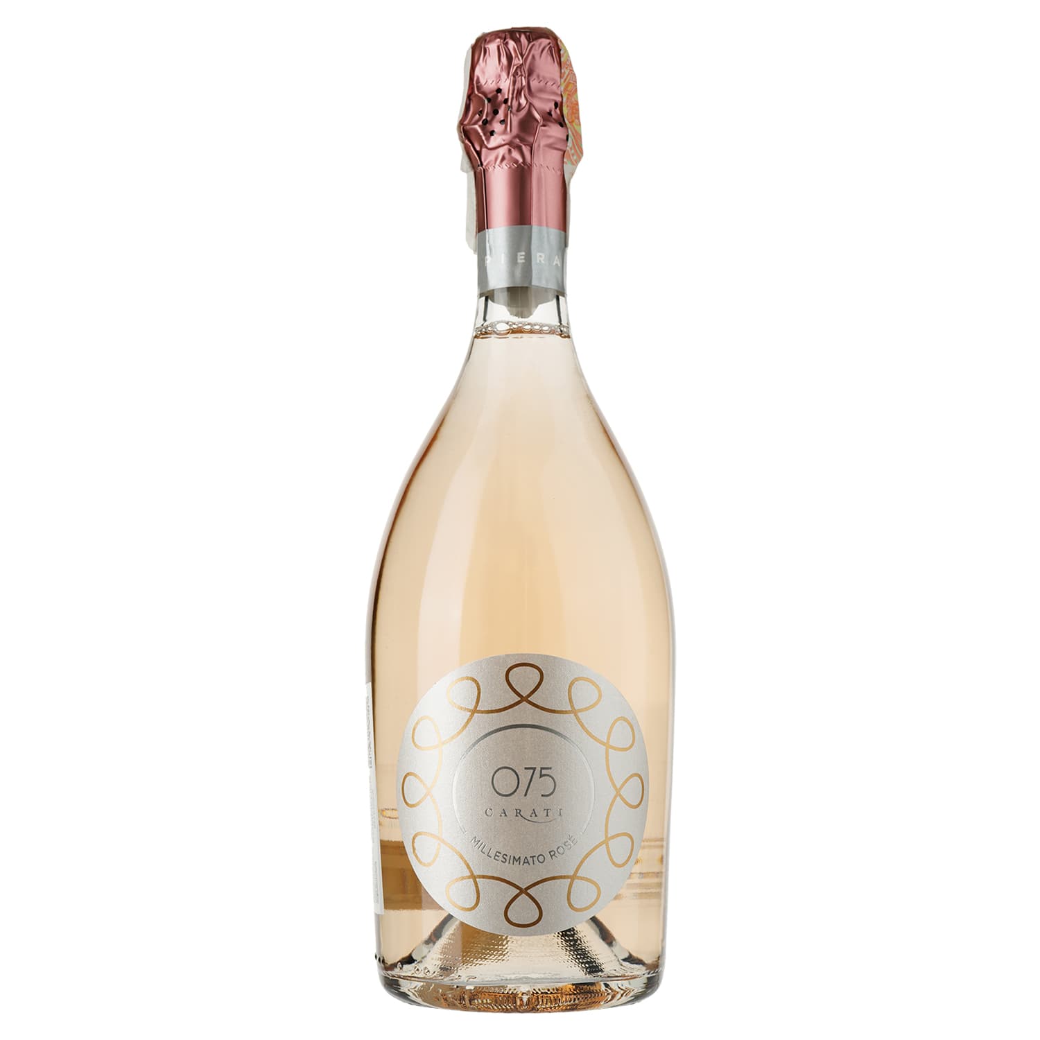 Вино ігристе Piera Martellozzo 075 Carati Millesimato Rose Extra Dry Veneto, рожеве, екстра-сухе, 0,75 л - зображення 1