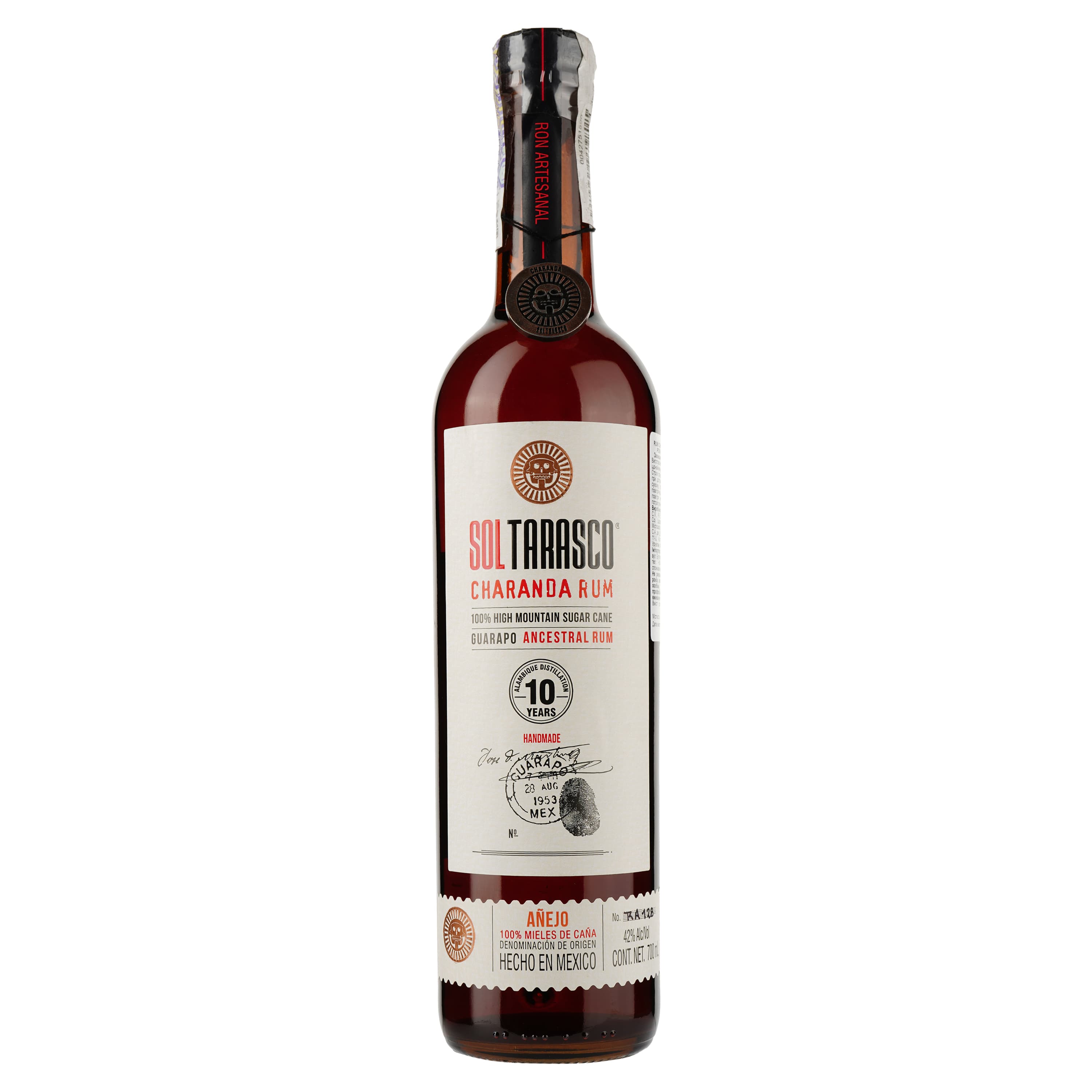 Чаранда Sol Tarasco Anejo 10 yo, 42%, 0,7 л - зображення 1