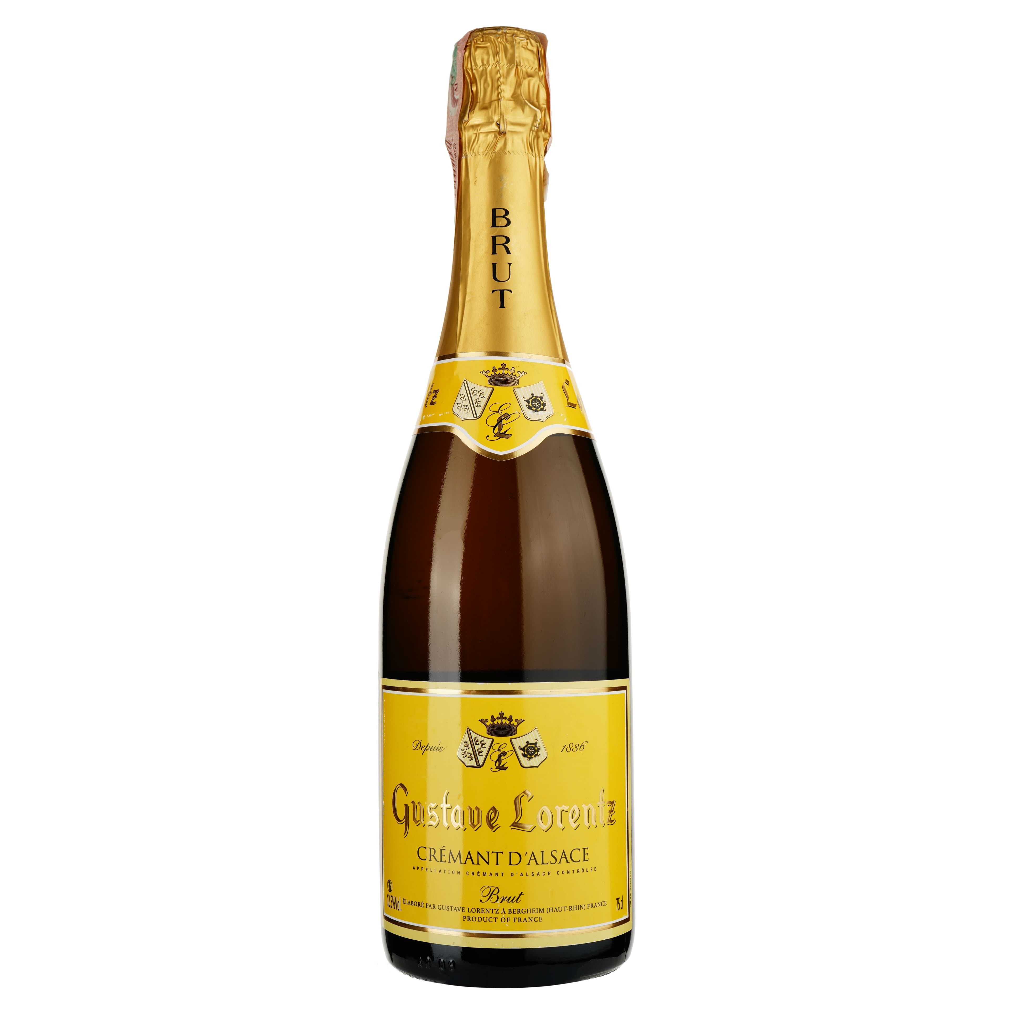 Вино ігристе Gustave Lorentz Cremant d'Alsace Brut, біле, брют, 12%, 0,75 л (1123410) - зображення 1