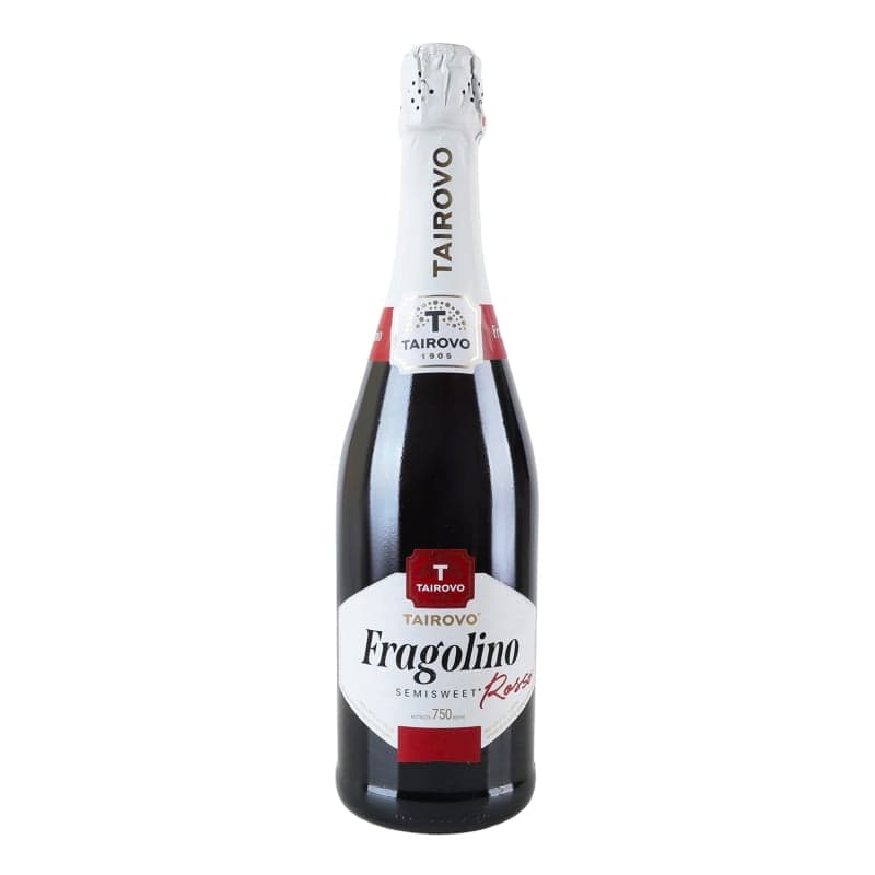 Напій винний Tairovo Fragolino Rosso червоний напівсолодкий слабоалкогольний газований 6-6.9% 0.75 л - зображення 1