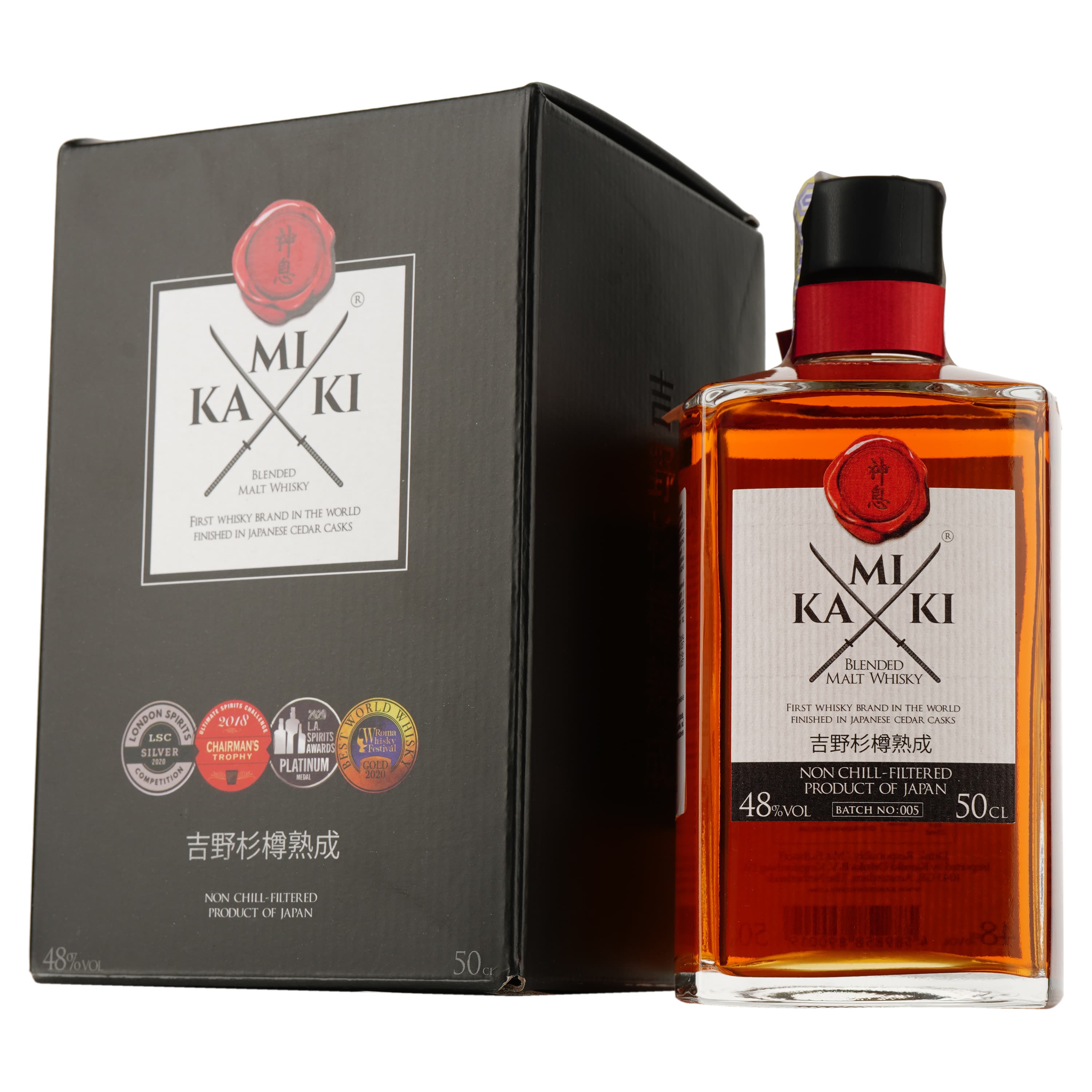 Віскі Kamiki Original Non-Chilled Filtered Blended Malt Whiskey, 48%, 0,5 л (827263) - зображення 1
