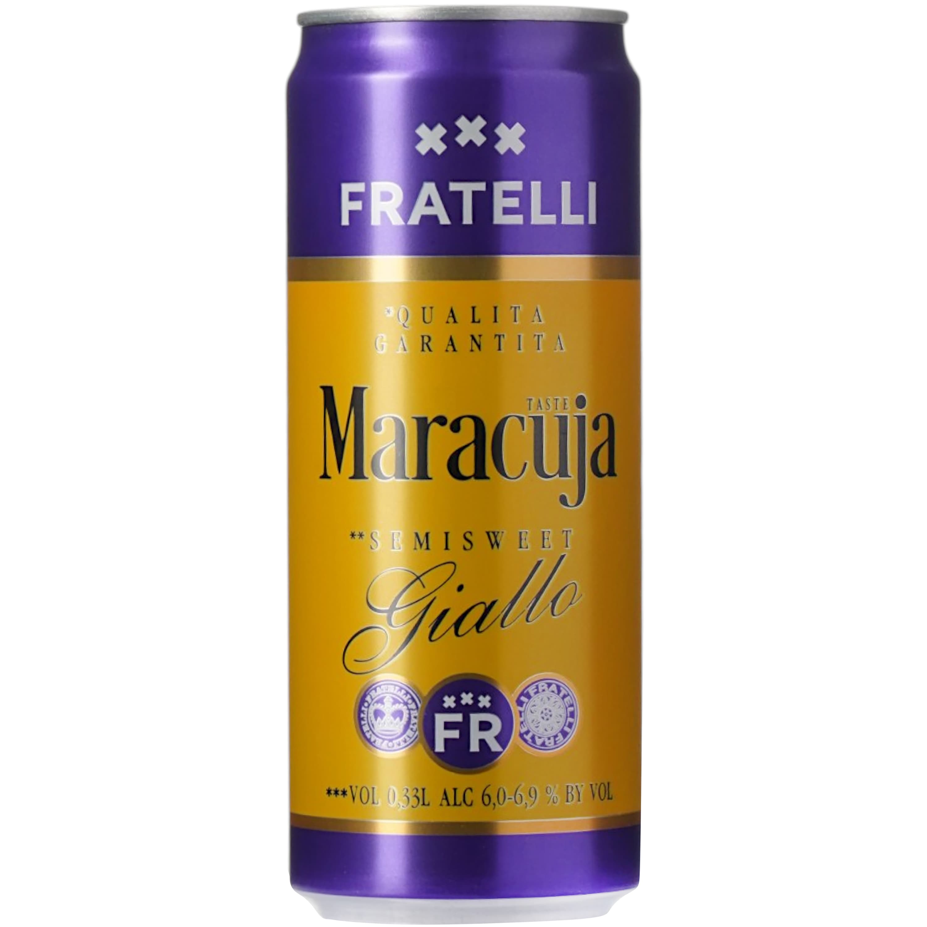 Напій винний Fratelli Maracuja Giallo білий напівсолодкий слабоалкогольний ігристий 6-6.9% 0.33 л - зображення 4
